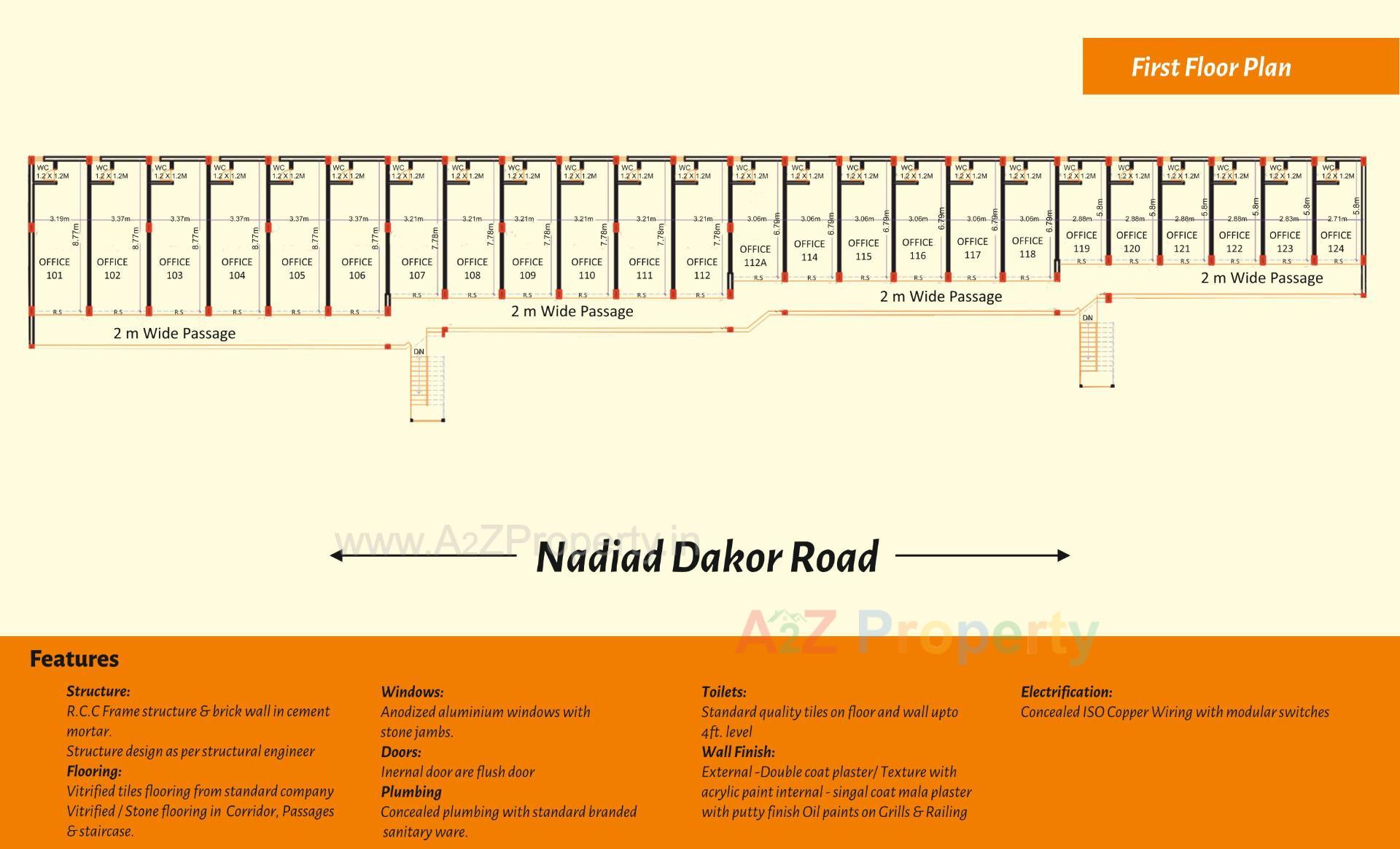 Layout of real estate project Mercury located at Nadiad, Kheda, Gujarat