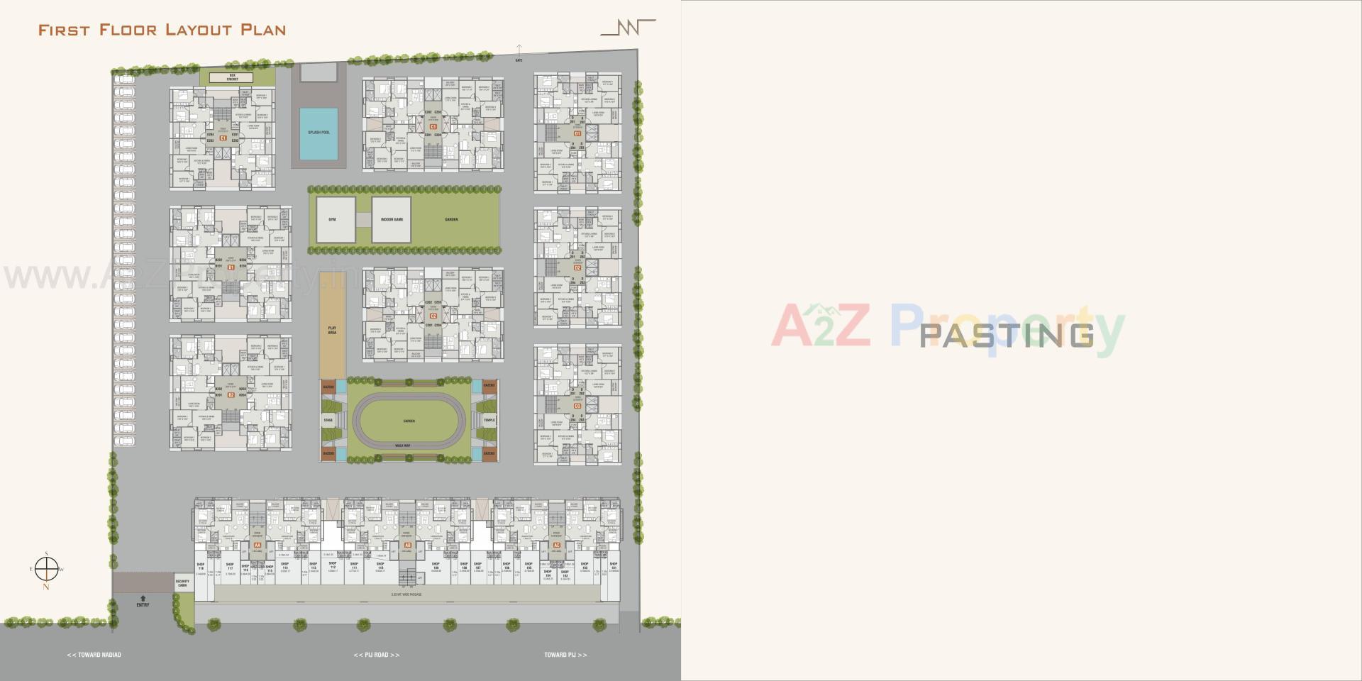 Layout of real estate project Nexus located at Nadiad, Kheda, Gujarat