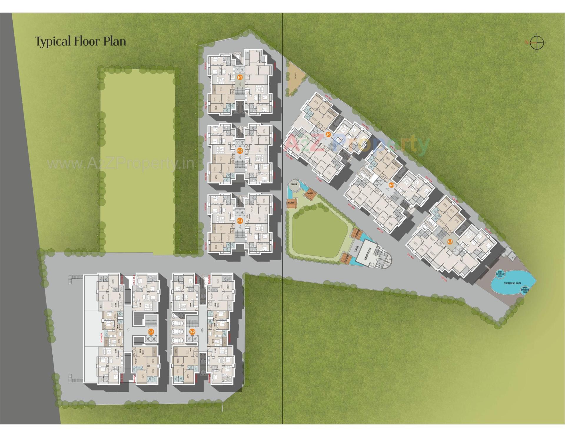 Layout of real estate project Nexus located at Chaklashi-party, Kheda, Gujarat