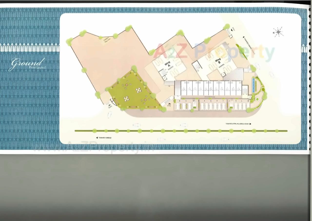 Layout of real estate project Om Harmony located at Nadiad, Kheda, Gujarat