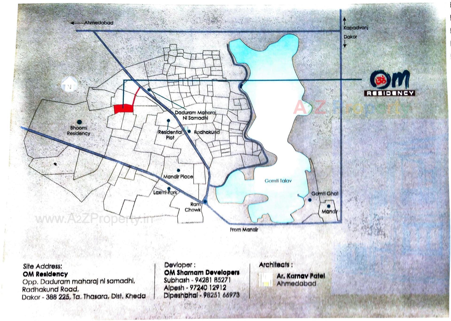  of real estate project Om Residency located at Dakor, Kheda, Gujarat