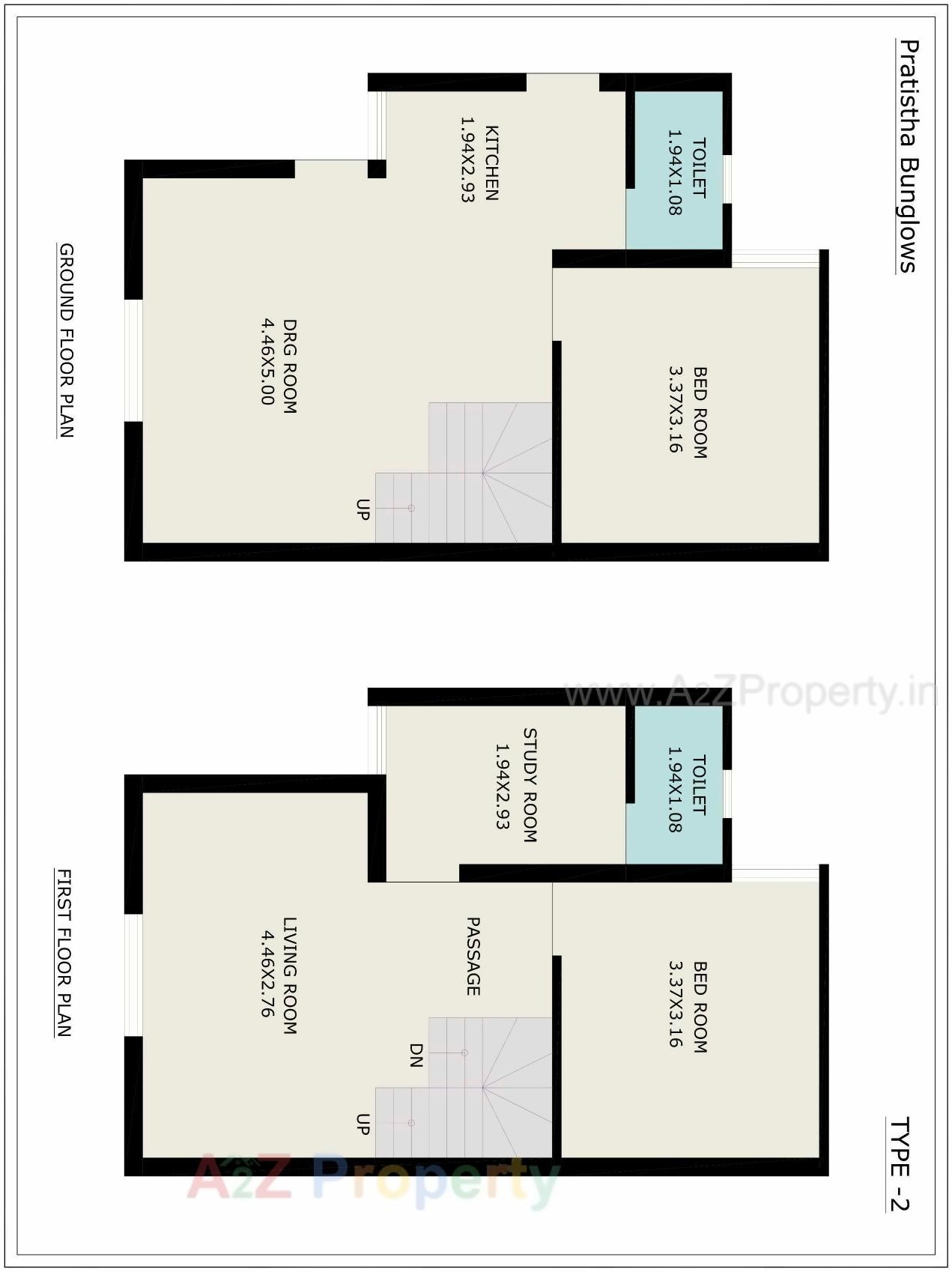 Layout of real estate project Pratistha Bungalows located at Kakarkhad, Kheda, Gujarat