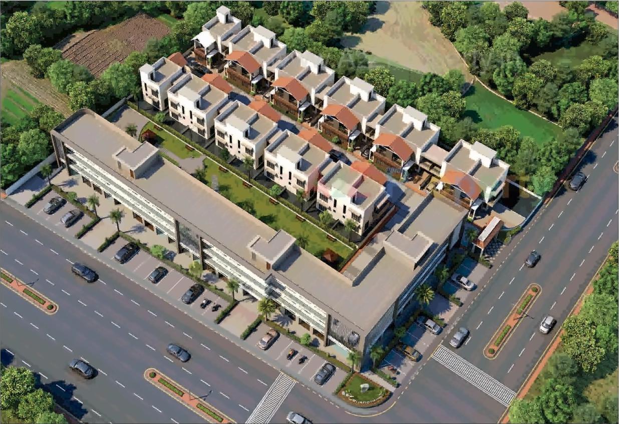 3D Elevation of real estate project Pushpvan Bunglows   Arcade located at Mahemdavad, Kheda, Gujarat