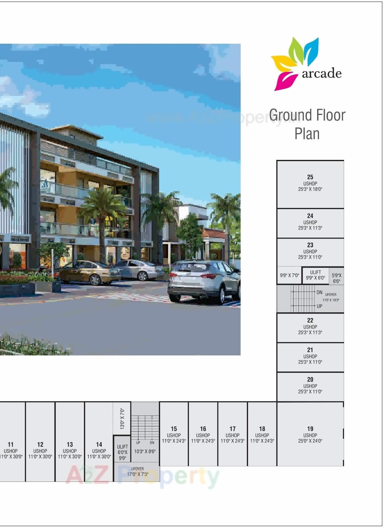 Layout of real estate project Pushpvan Bunglows   Arcade located at Mahemdavad, Kheda, Gujarat