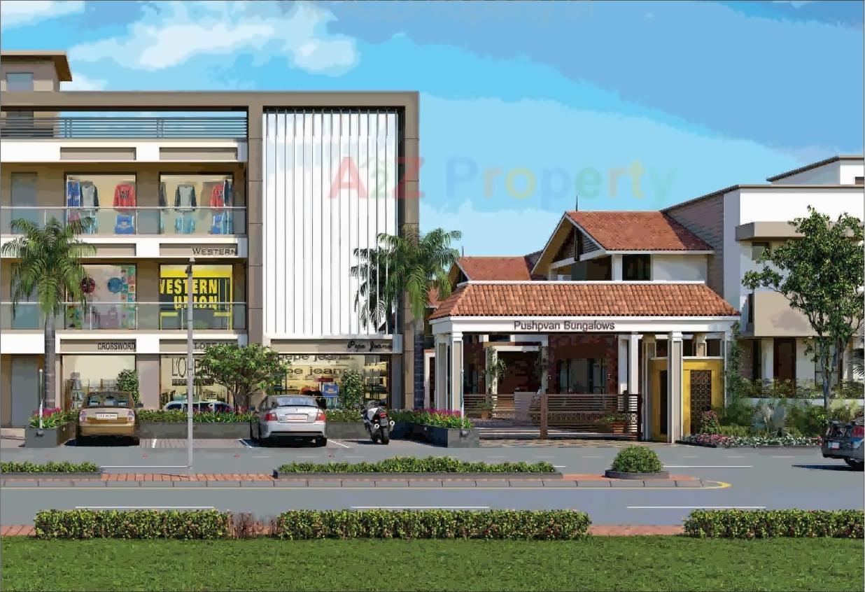 3D Elevation of real estate project Pushpvan Bunglows   Arcade located at Mahemdavad, Kheda, Gujarat