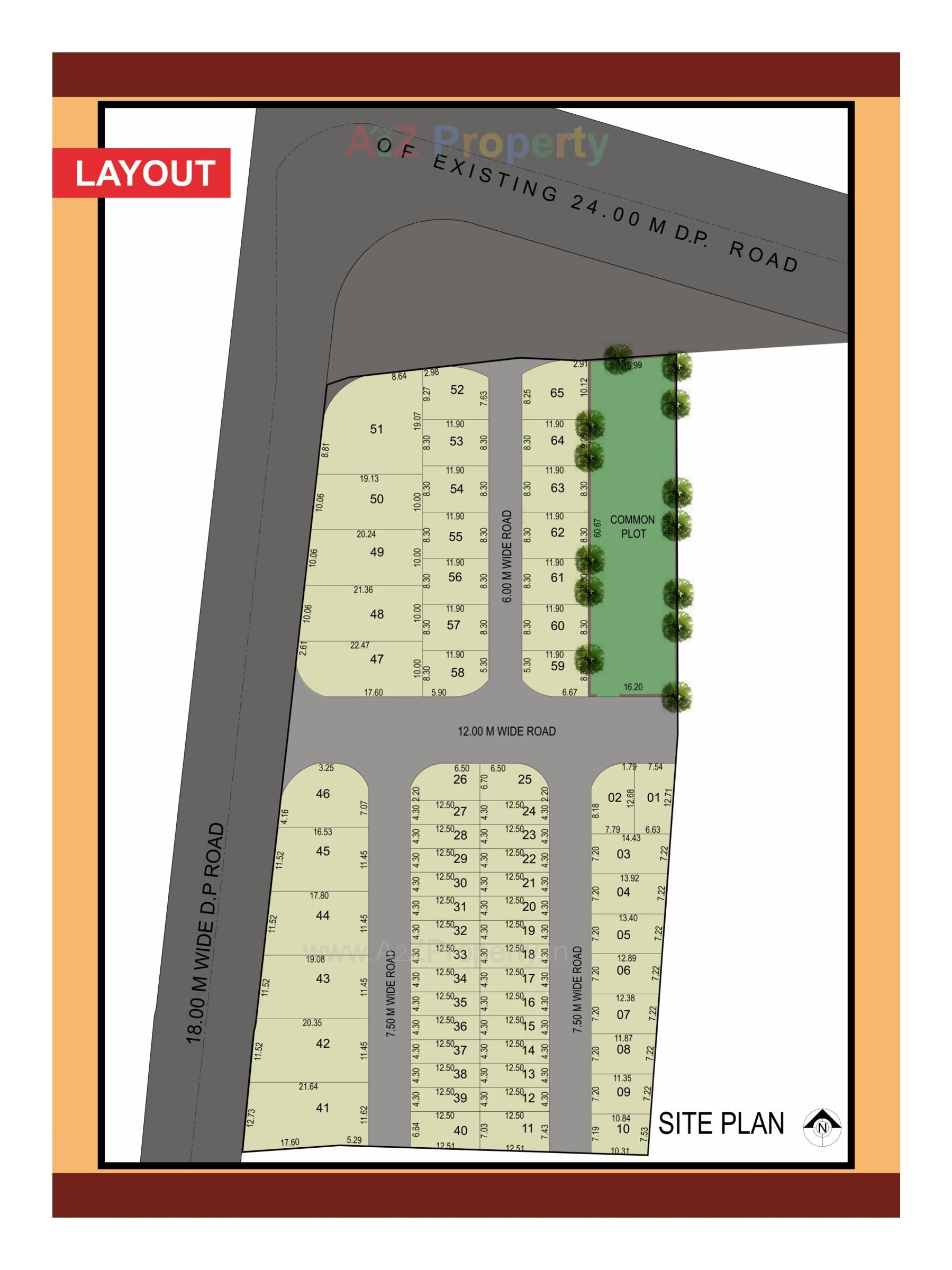Layout of real estate project R K Township located at Kheda, Kheda, Gujarat