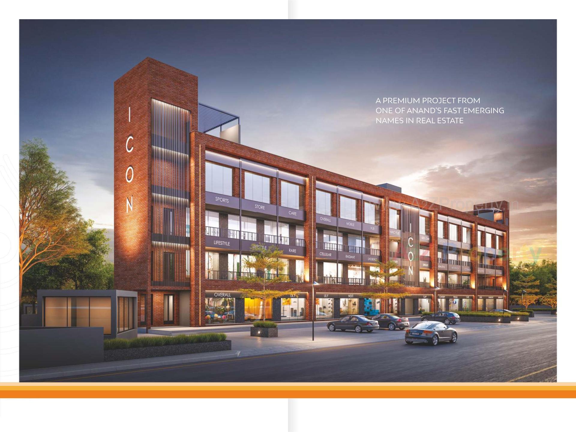 3D Elevation of real estate project Radhe Icon located at Nadiad, Kheda, Gujarat