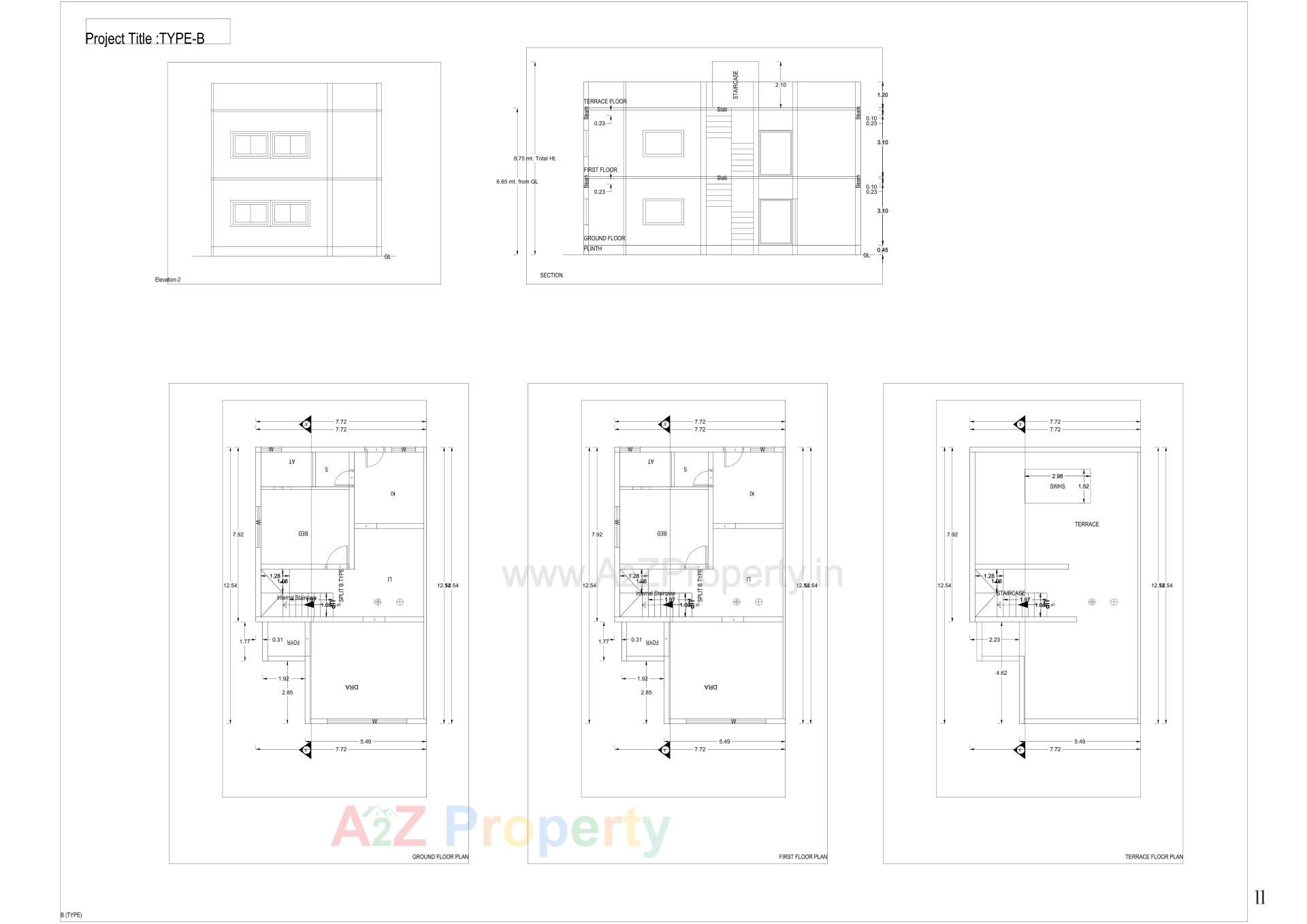 Layout of real estate project Ram Vihar Residency located at Kakarkhad-party, Kheda, Gujarat