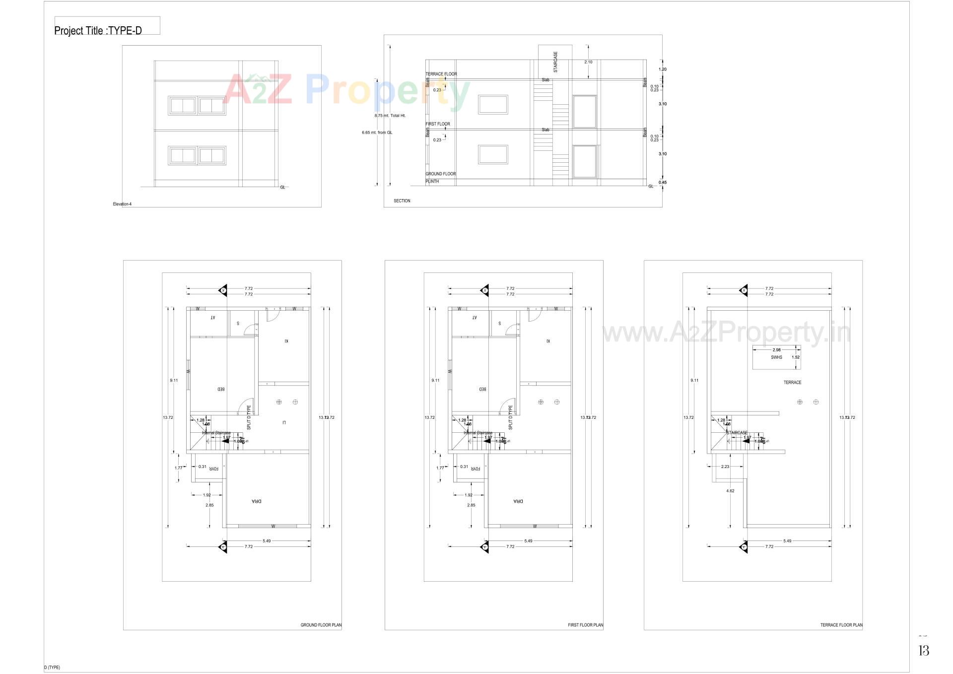 Layout of real estate project Ram Vihar Residency located at Kakarkhad-party, Kheda, Gujarat