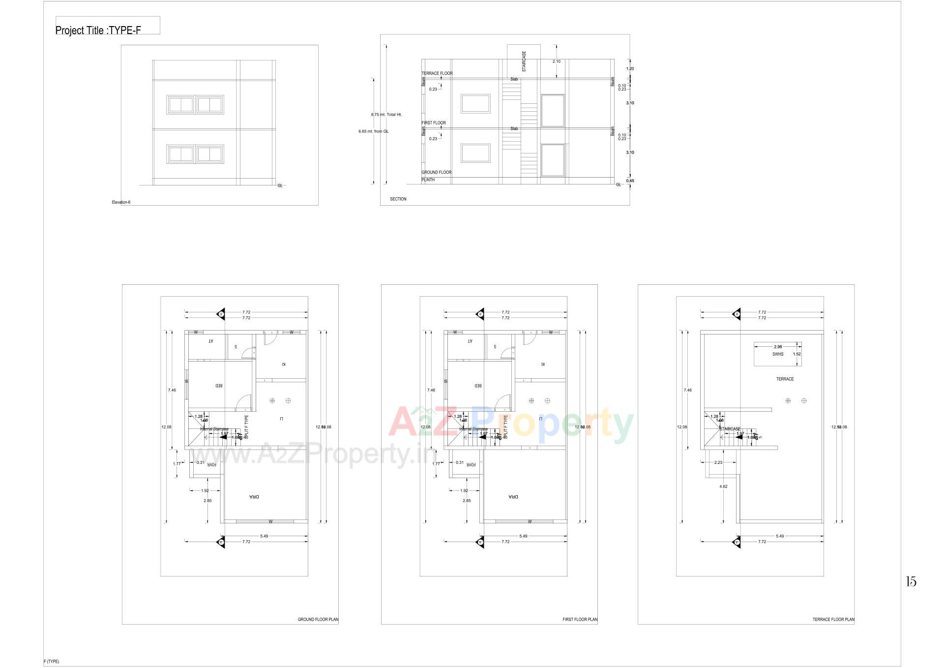 Layout of real estate project Ram Vihar Residency located at Kakarkhad-party, Kheda, Gujarat