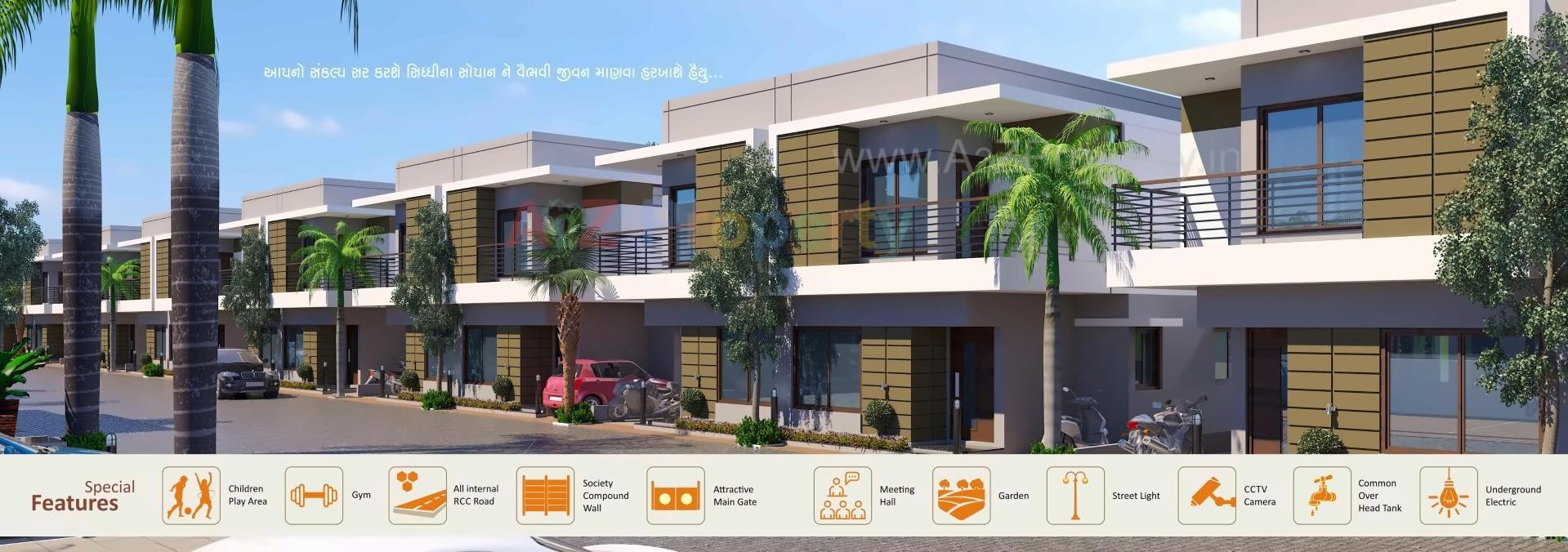 3D Elevation of real estate project Sankalp Residency located at Nadiad, Kheda, Gujarat