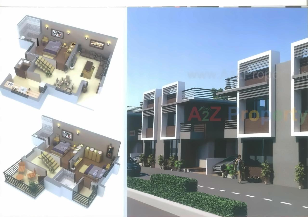 3D Elevation of real estate project Satyam Bunglows located at Mahemdavad, Kheda, Gujarat