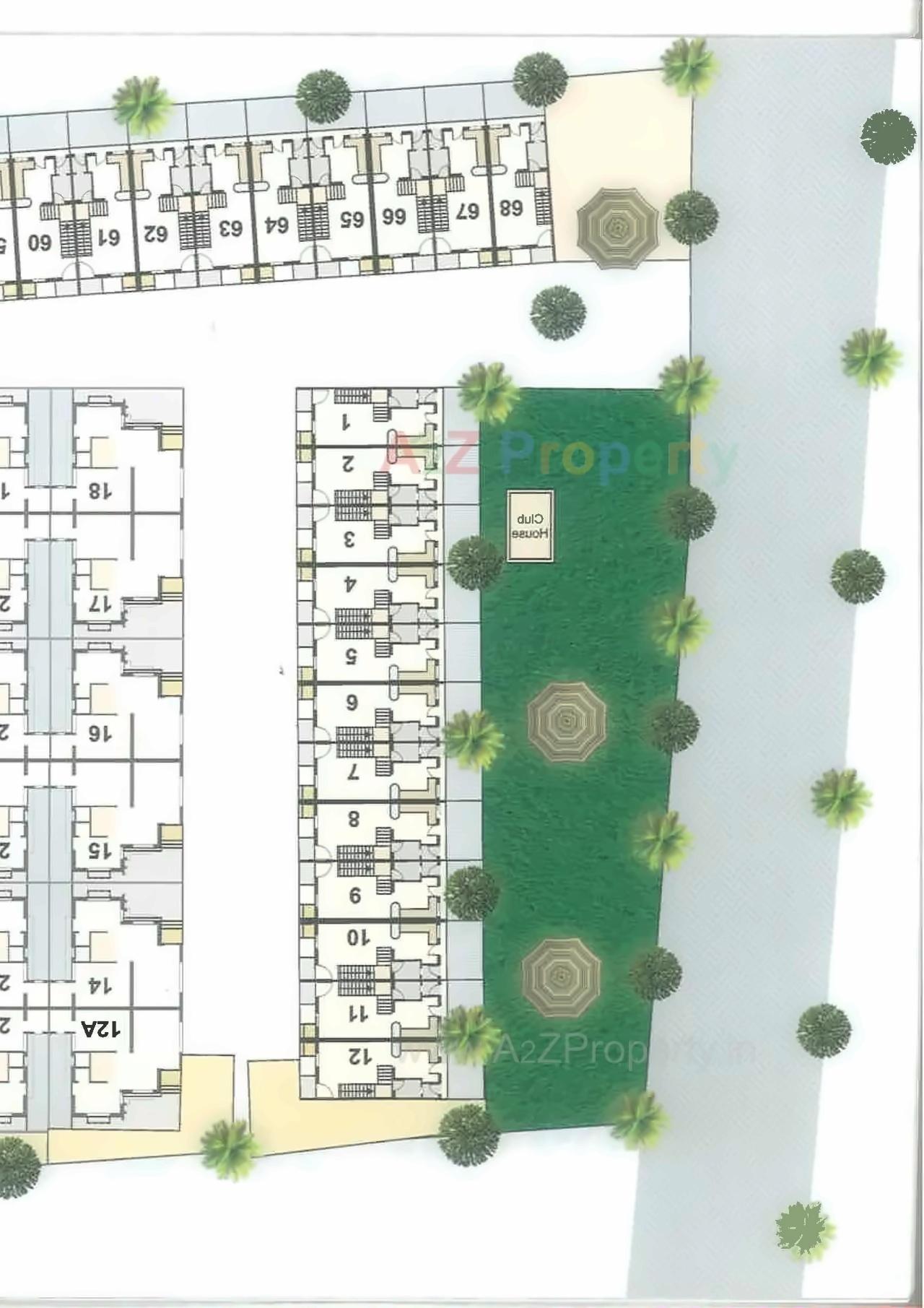 Layout of real estate project Satyam Bunglows located at Mahemdavad, Kheda, Gujarat