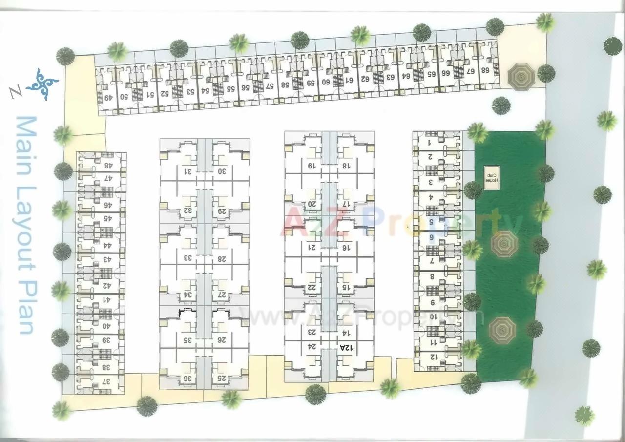 Layout of real estate project Satyam Bunglows located at Mahemdavad, Kheda, Gujarat