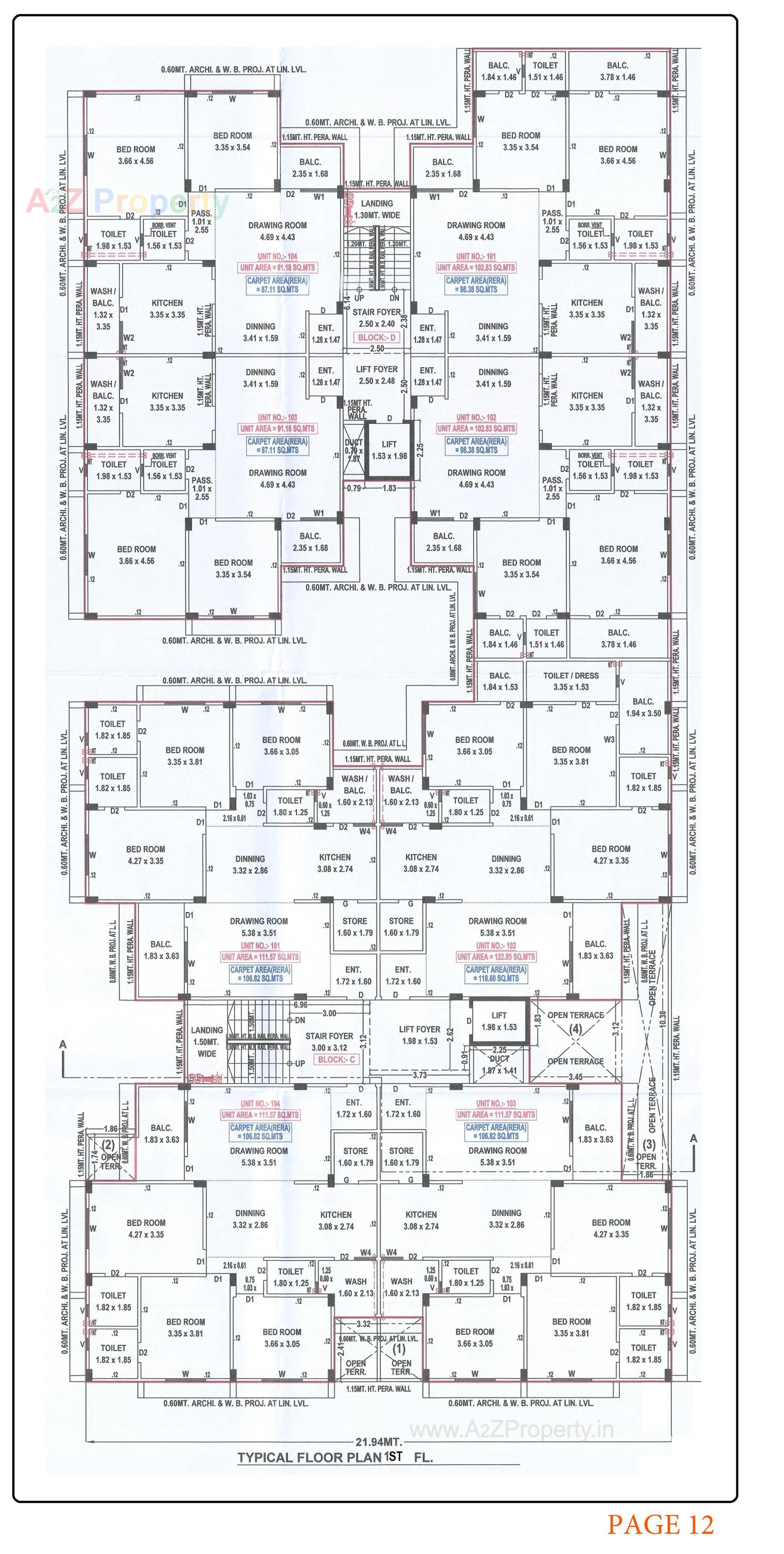 Layout of real estate project Shree Yogikrupa Avenue located at Mahemdabad, Kheda, Gujarat