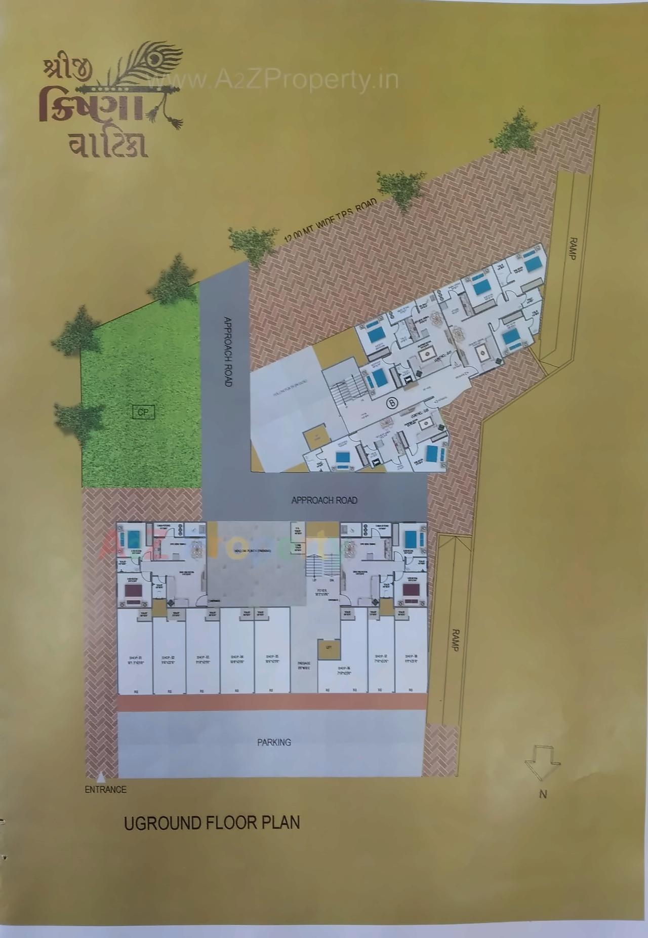 Layout of real estate project Shreeji Krishna Vatika located at Ta, Kheda, Gujarat