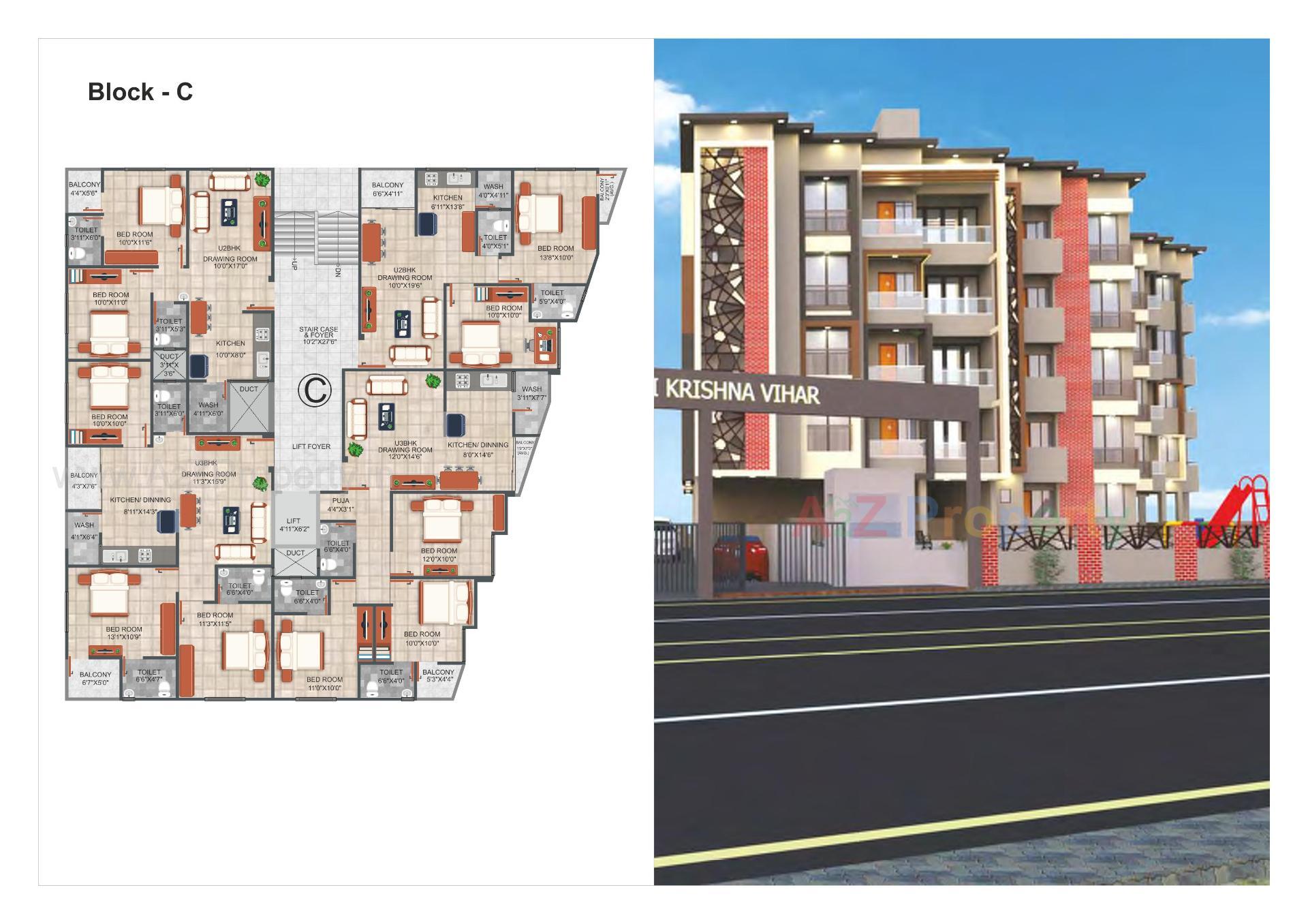 Layout of real estate project Shreeji Krishna Vihar located at Mahemdabad, Kheda, Gujarat