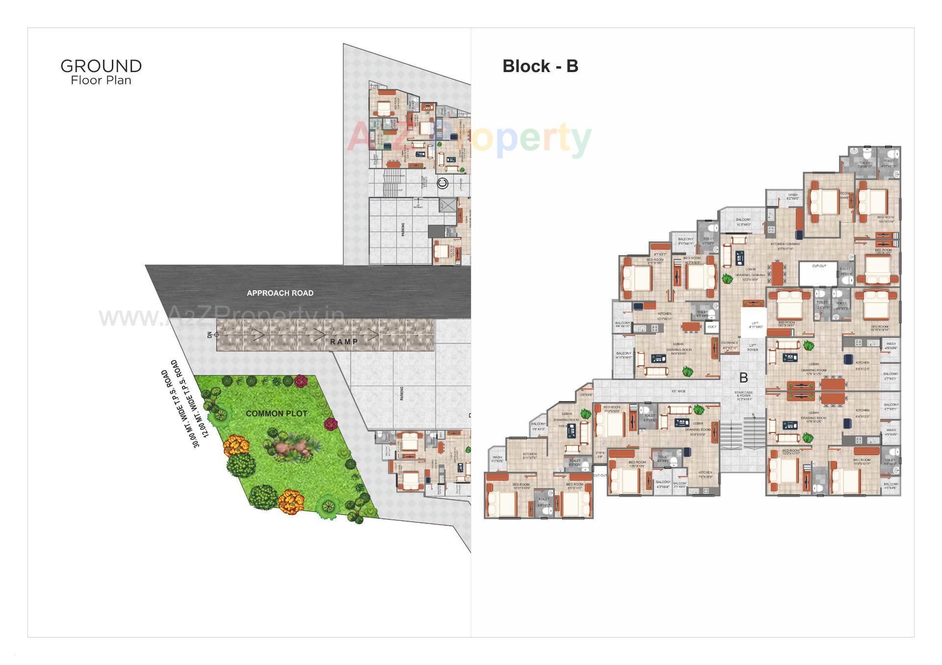 Layout of real estate project Shreeji Krishna Vihar located at Mahemdabad, Kheda, Gujarat