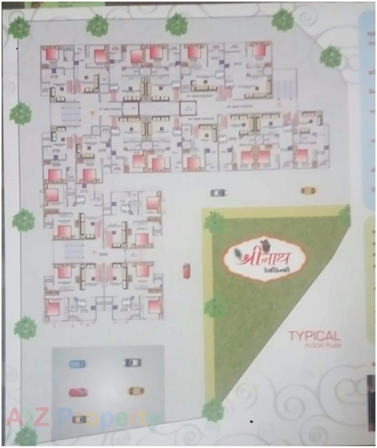 Layout of real estate project Shrinath Residency located at Khatraj, Kheda, Gujarat