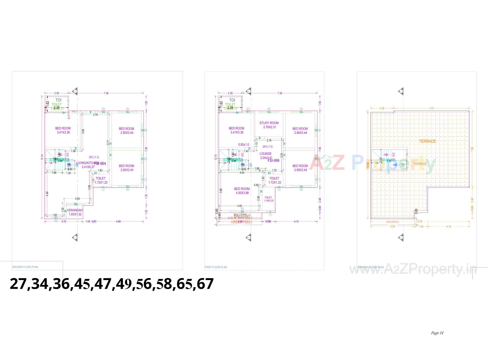 Layout of real estate project Shubh Residency located at Nadiad, Kheda, Gujarat