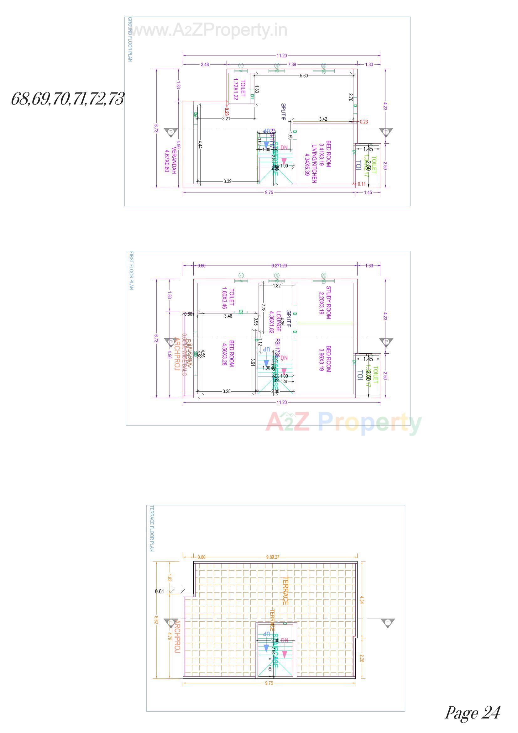 Layout of real estate project Shubh Residency located at Nadiad, Kheda, Gujarat