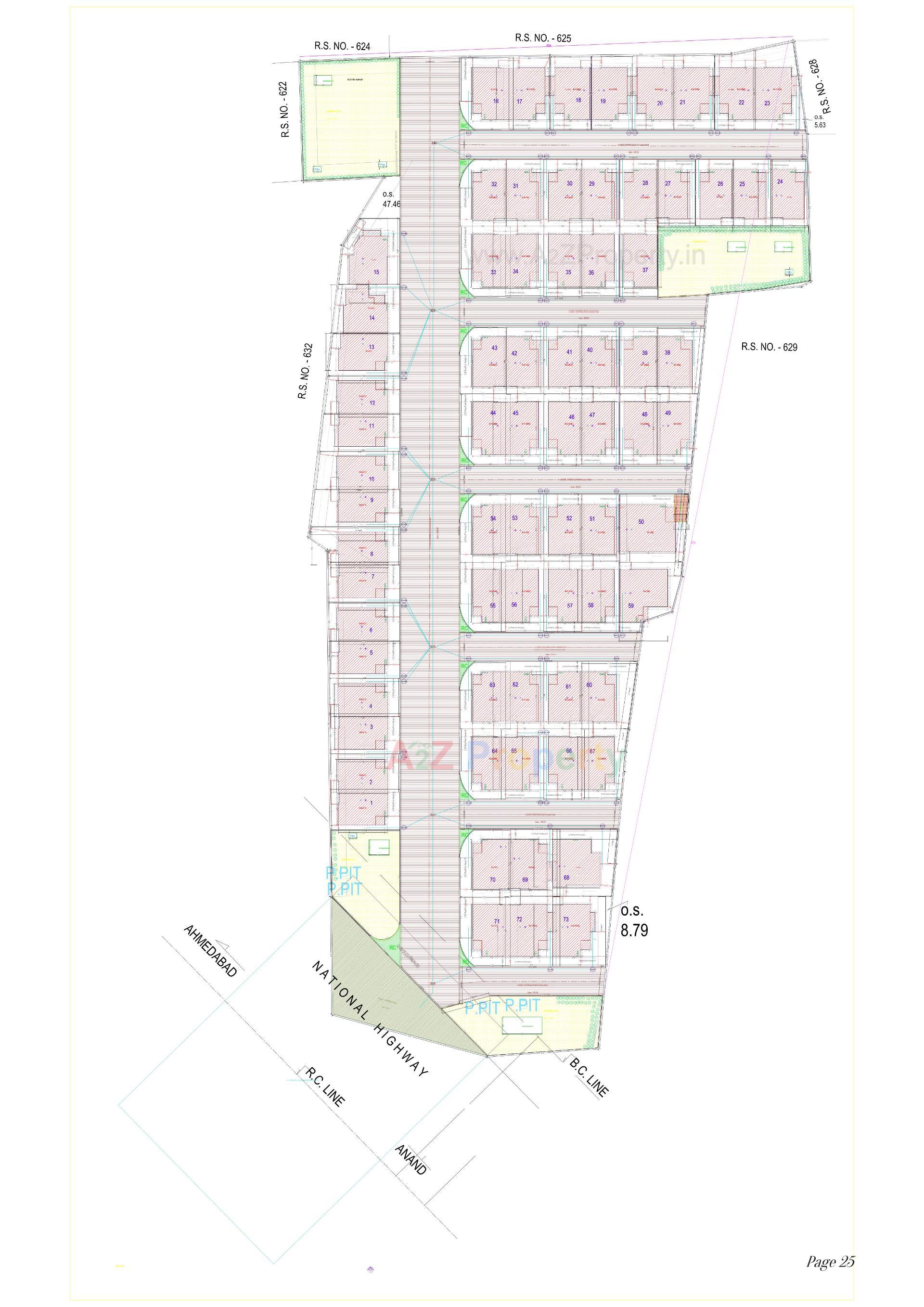 Layout of real estate project Shubh Residency located at Nadiad, Kheda, Gujarat