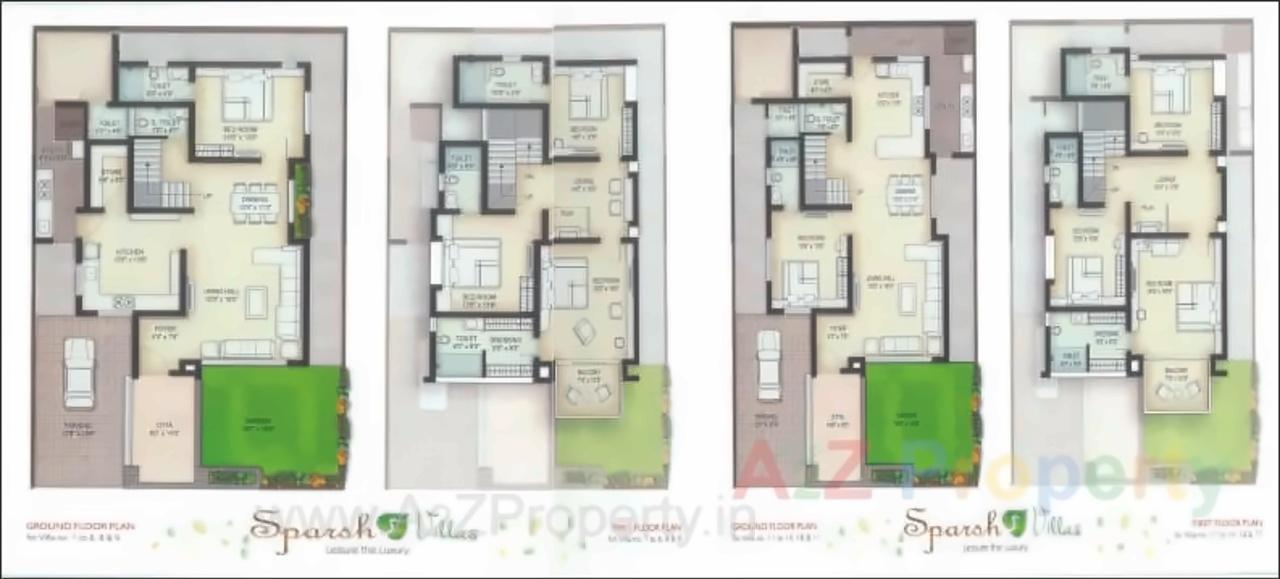 Layout of real estate project Sparsh Villas located at Nadiad, Kheda, Gujarat