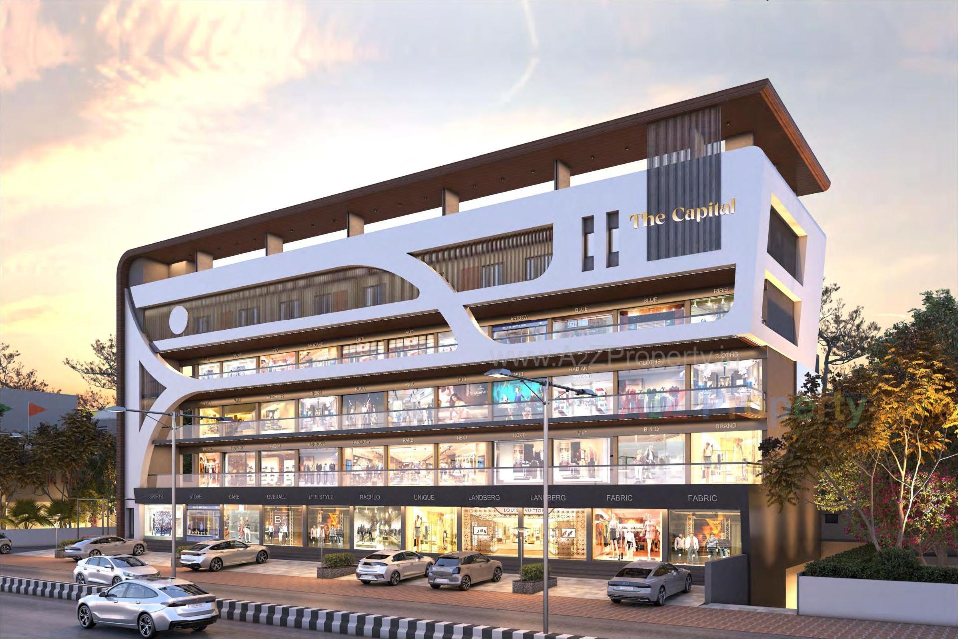 3D Elevation of real estate project The Capital located at Nadiad, Kheda, Gujarat