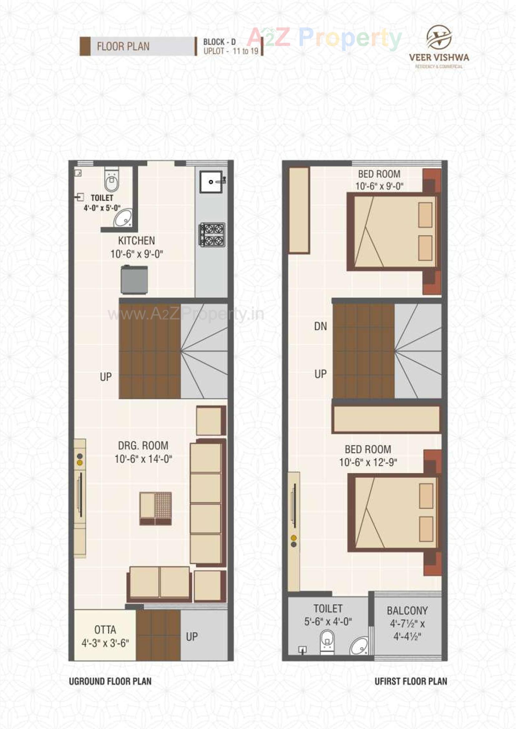 Layout of real estate project Veer Vishwa Residency located at Khatraj, Kheda, Gujarat