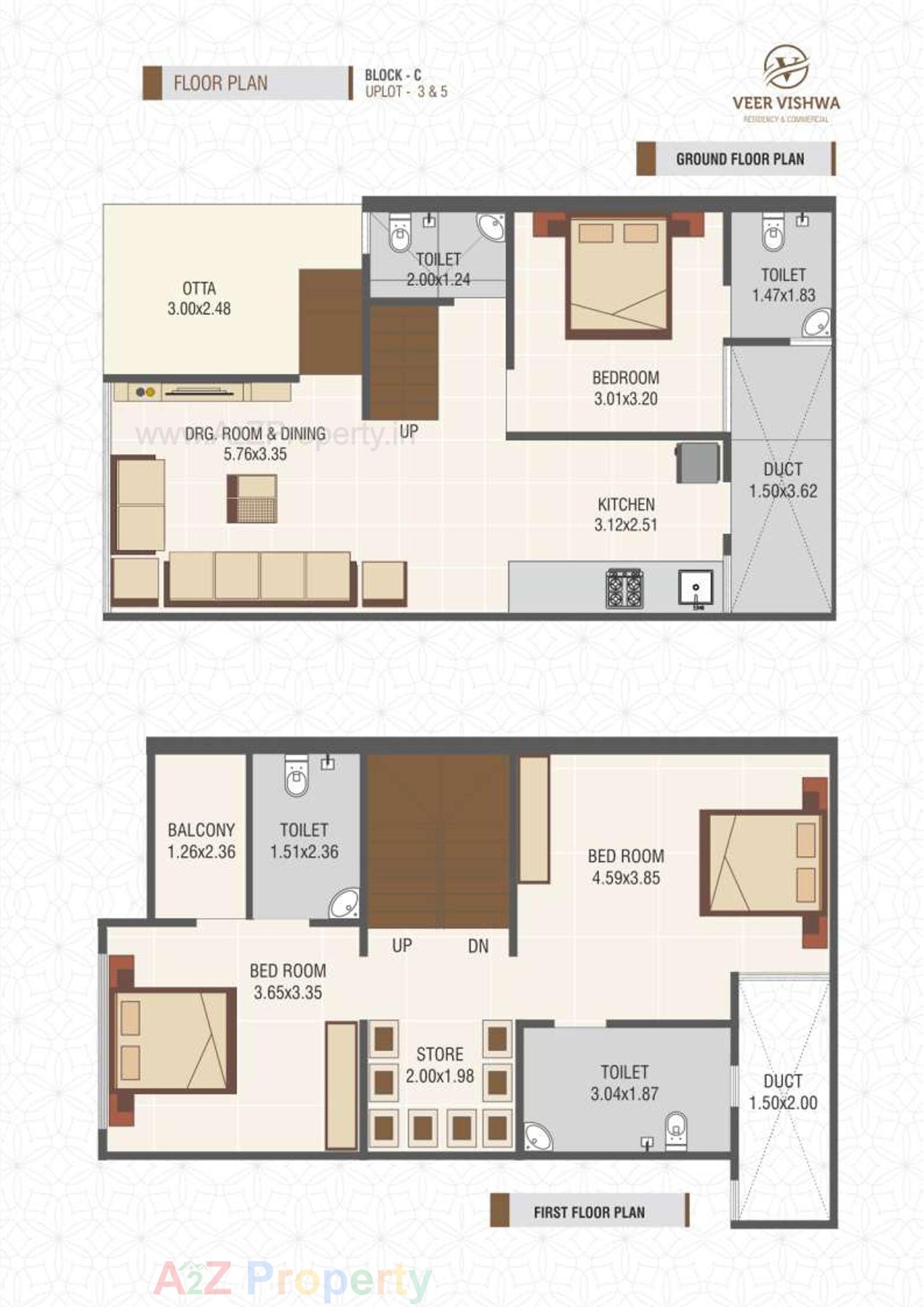Layout of real estate project Veer Vishwa Residency located at Khatraj, Kheda, Gujarat