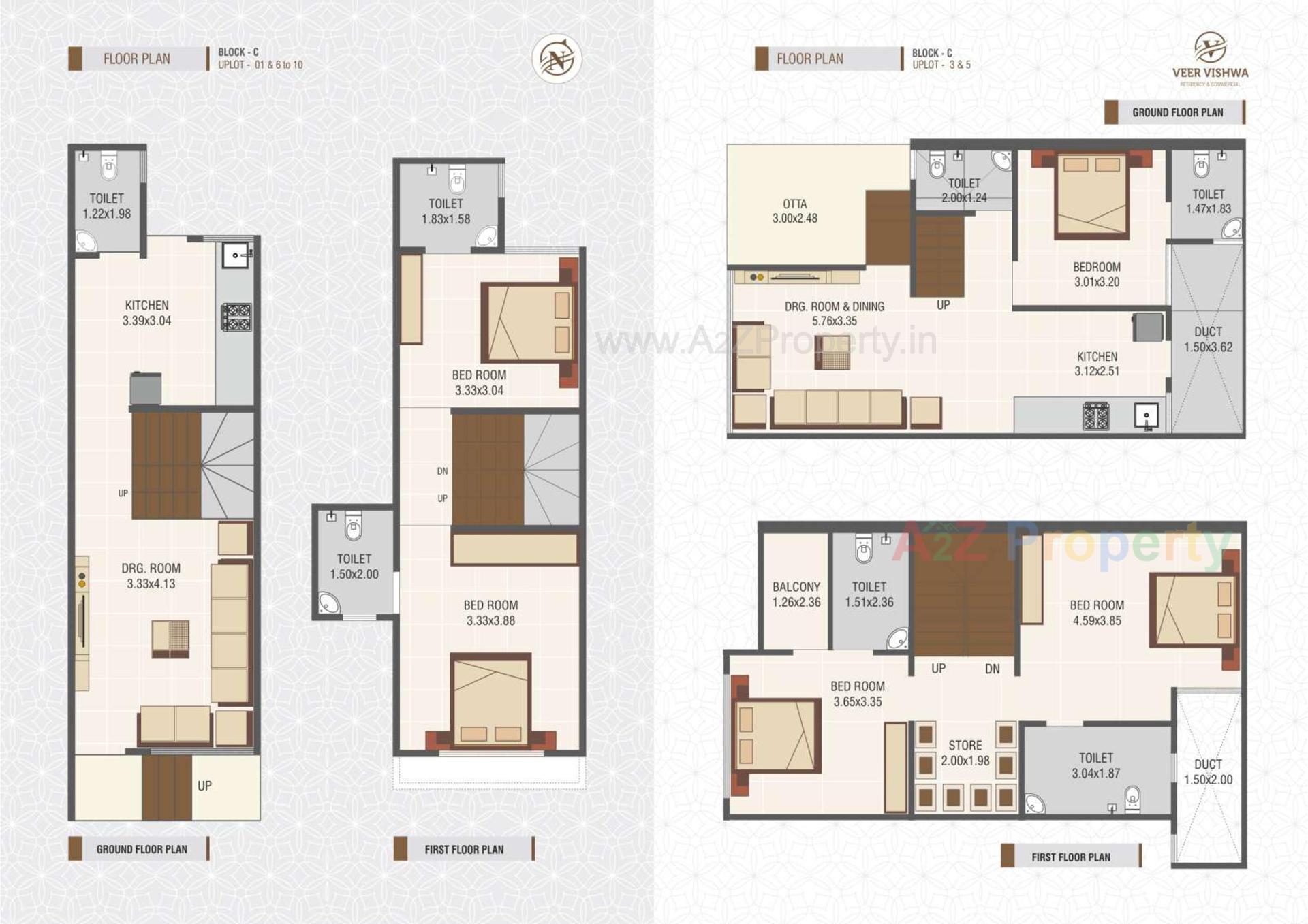 Layout of real estate project Veer Vishwa Residency located at Khatraj, Kheda, Gujarat