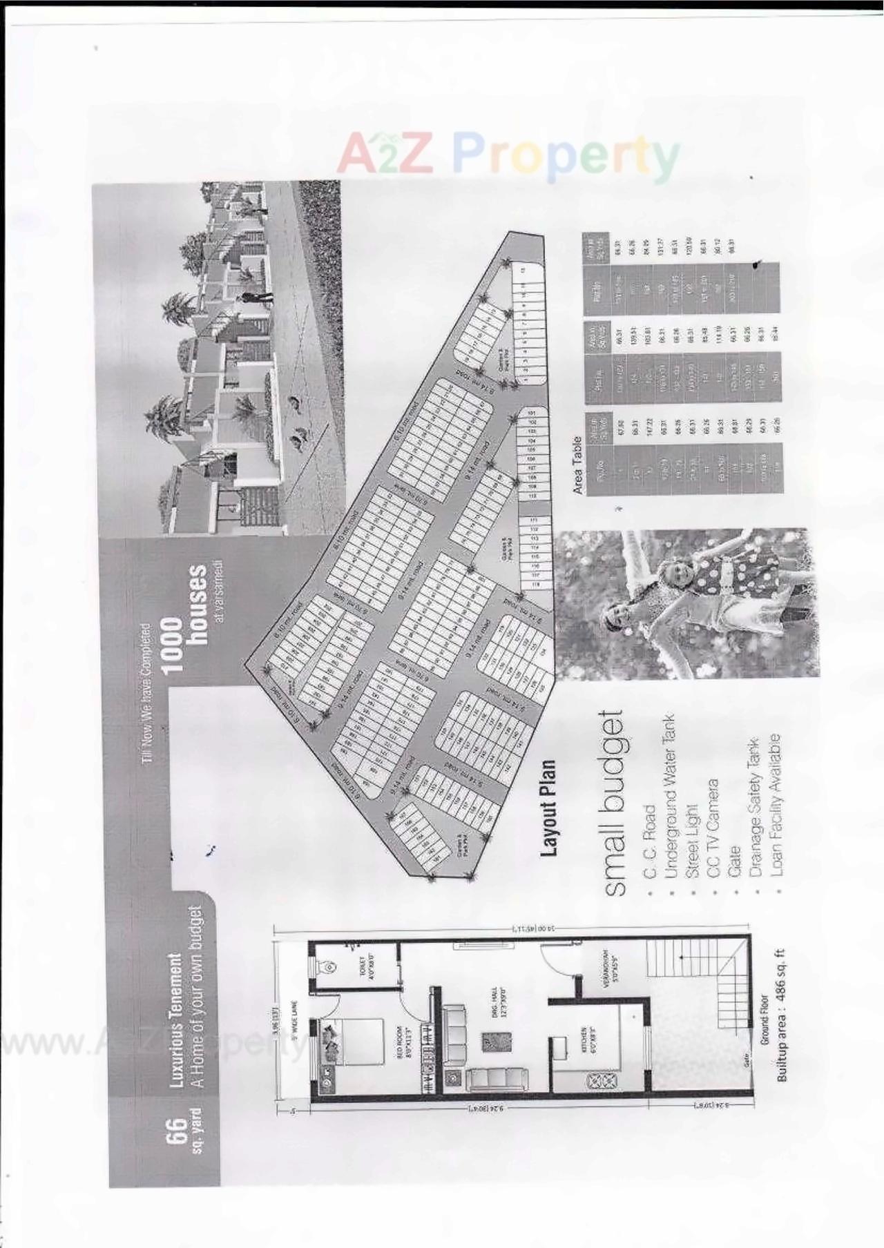 Layout of real estate project Ambaji Nagar located at Varsamedi, Kutch, Gujarat