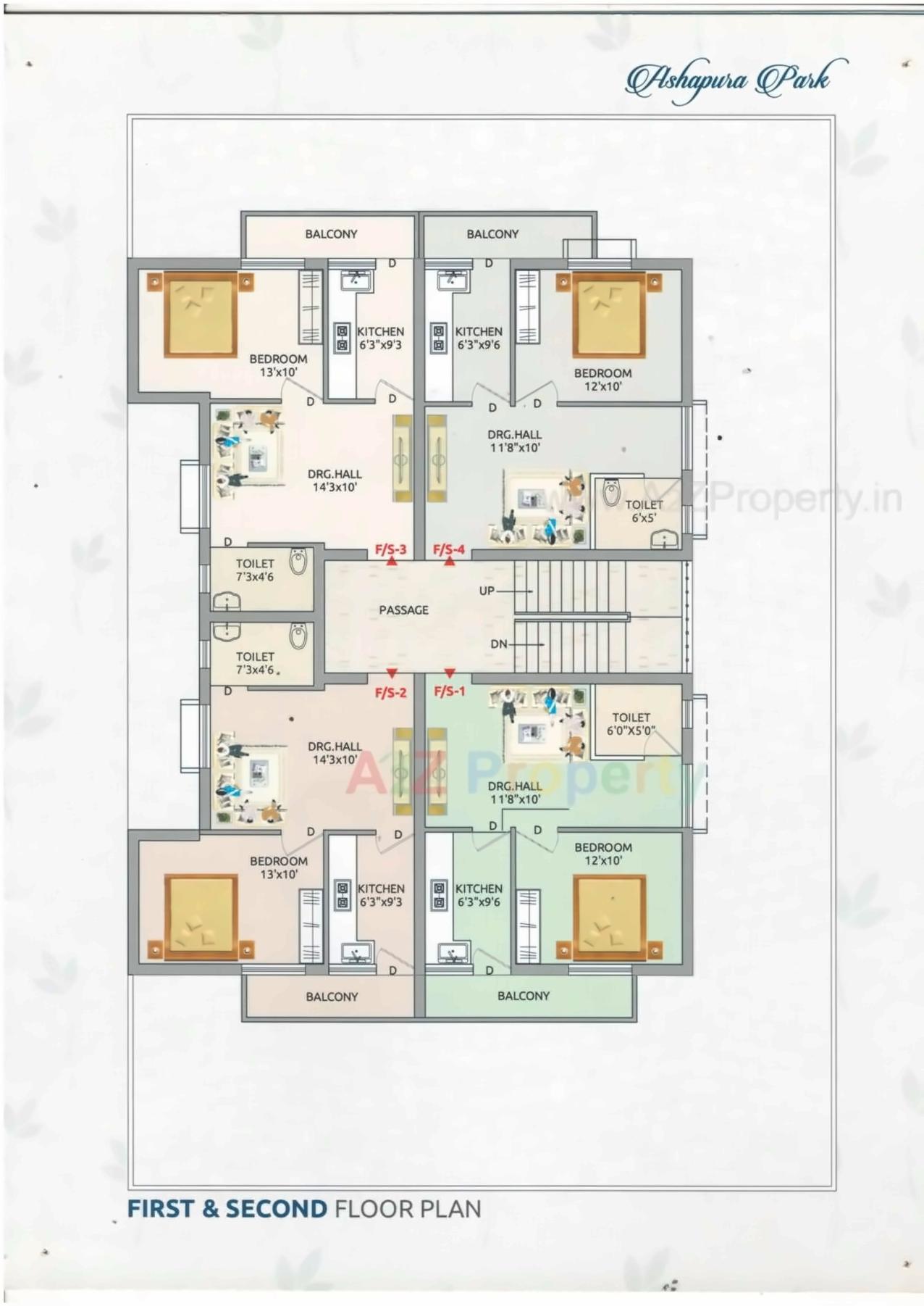 Layout of real estate project Ashapura Park located at Adipur, Kutch, Gujarat