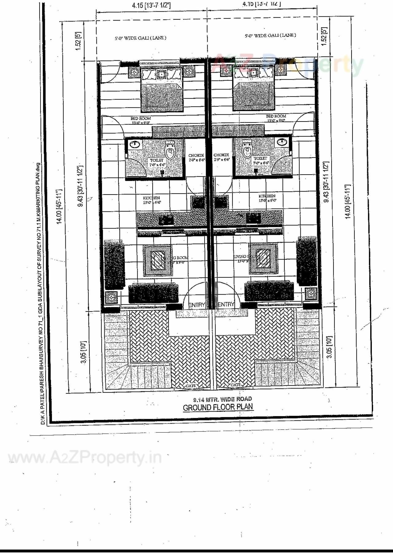Layout of real estate project Gokuldhaam Residency located at Kumbhardi, Kutch, Gujarat