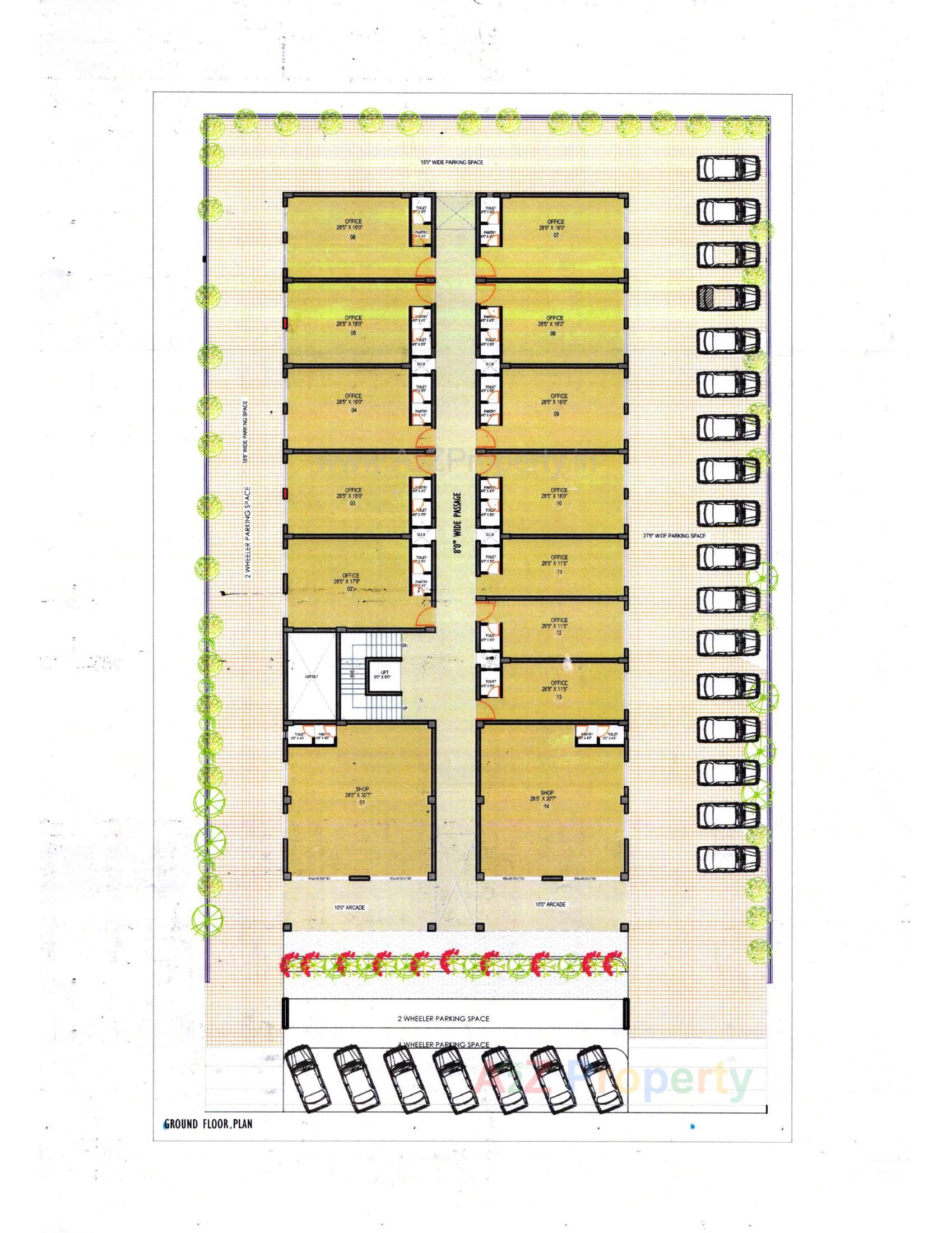 Layout of real estate project Golden Heights located at Kutch, Kutch, Gujarat