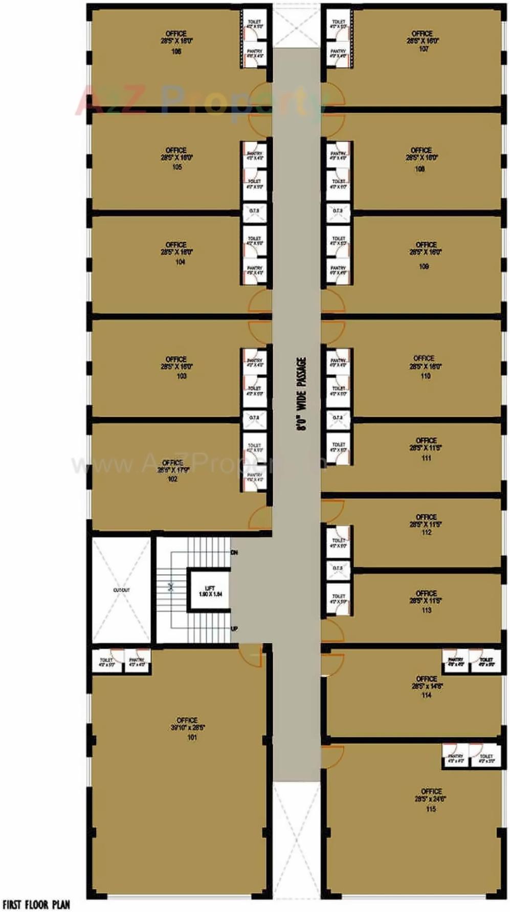 Layout of real estate project Golden Heights located at Gandhidham, Kutch, Gujarat