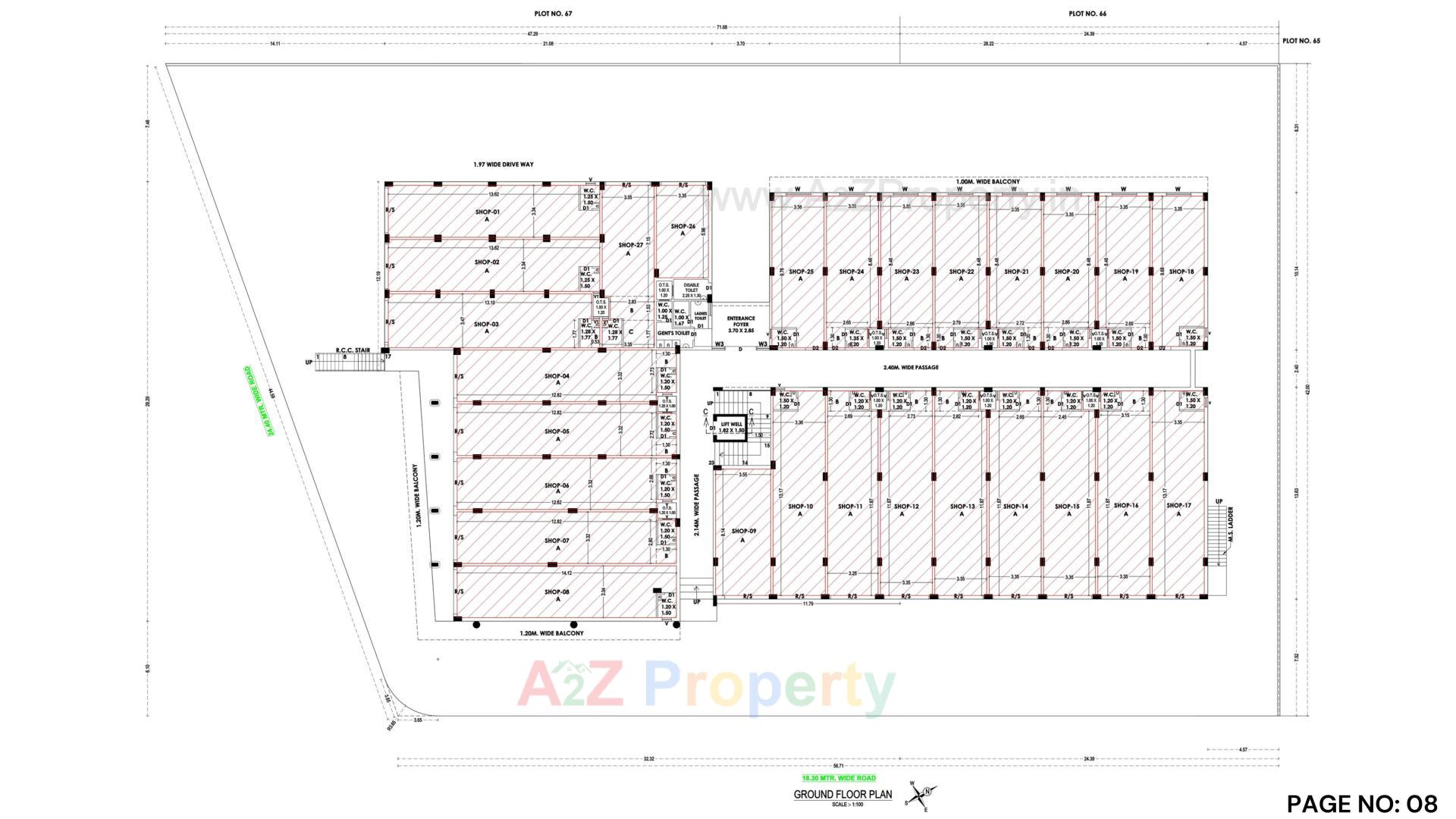 Layout of real estate project Gurukul City Centre located at Gandhidham, Kutch, Gujarat