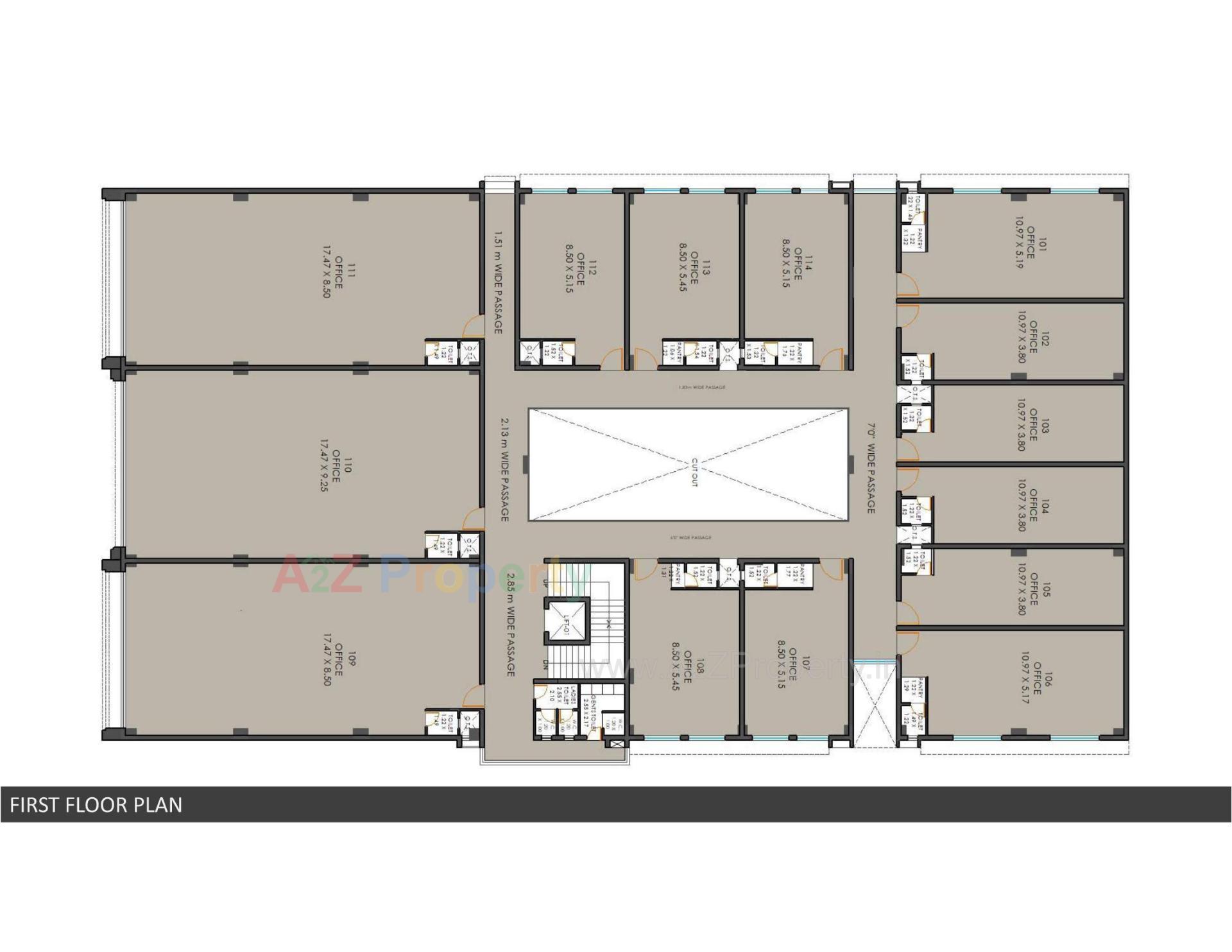 Layout of real estate project Iconic Business Centre located at Gandhidham, Kutch, Gujarat