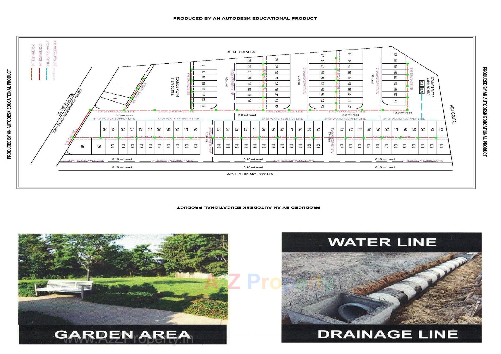 Layout of real estate project Kidana located at Kidana, Kutch, Gujarat