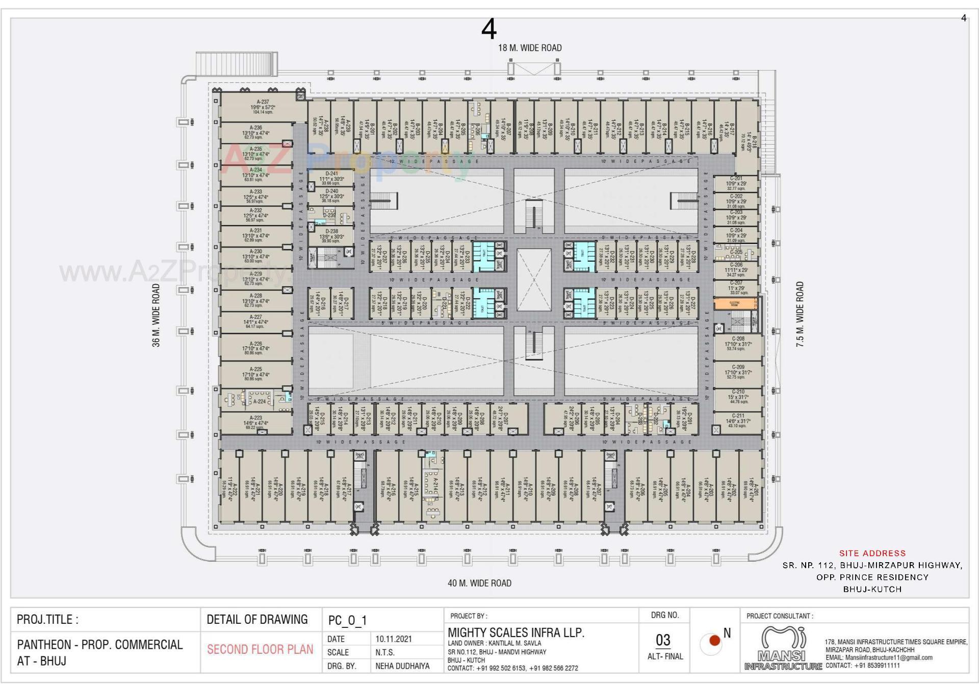 Layout of real estate project Pantheon located at Bhuj, Kutch, Gujarat