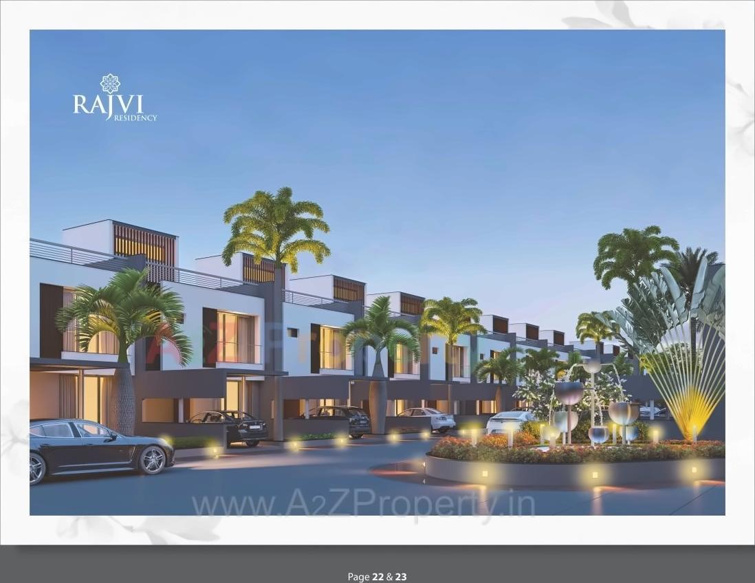 3D Elevation of real estate project Rajvi Residency located at Varsamedi, Kutch, Gujarat