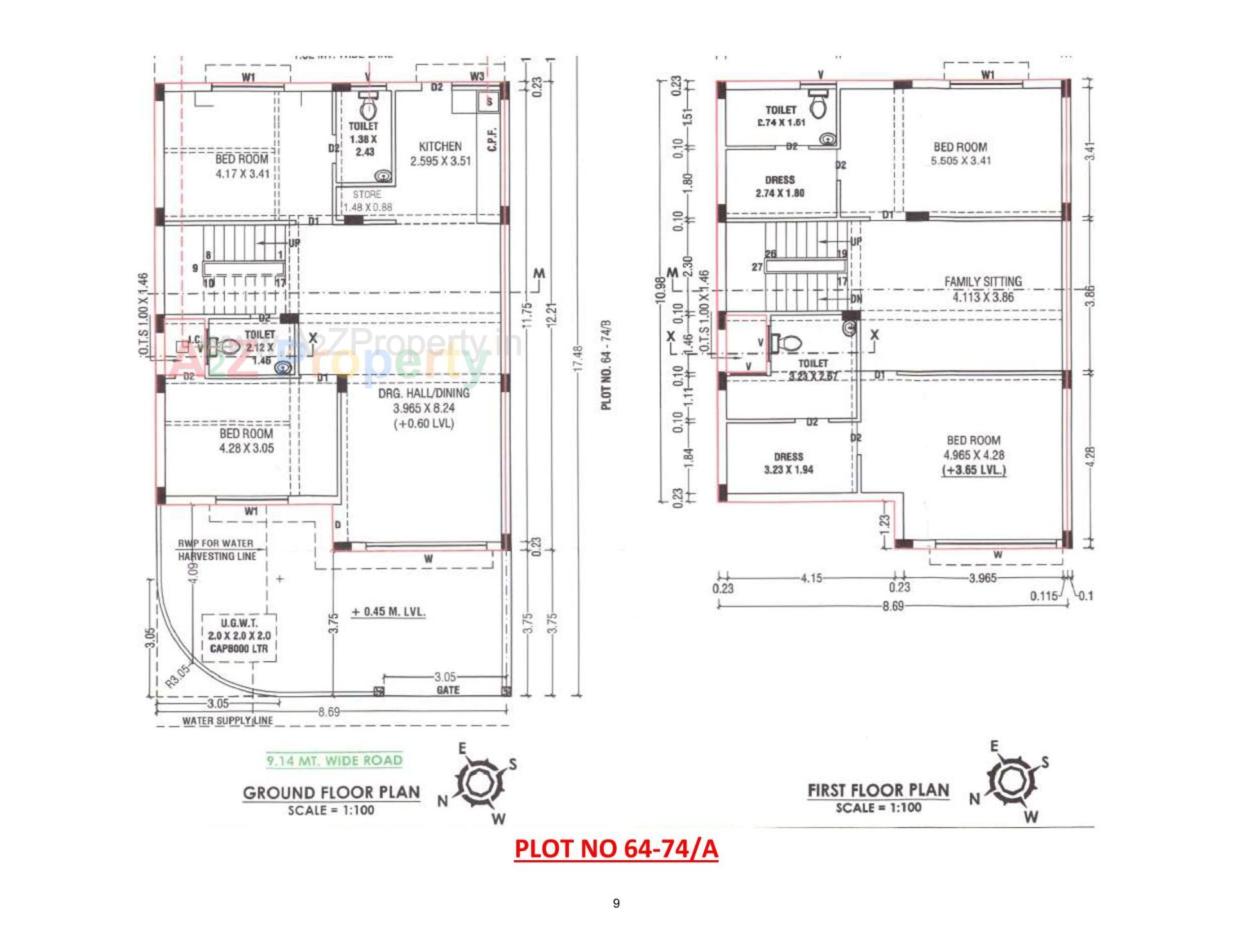Layout of real estate project Rajvi Residency located at Varsamedi, Kutch, Gujarat