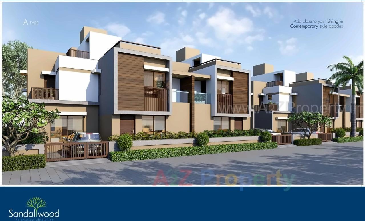 3D Elevation of real estate project Sandalwood Villa located at Mirzapar, Kutch, Gujarat