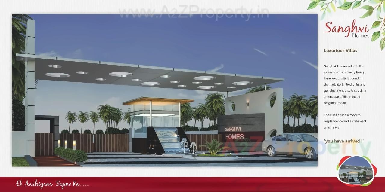 3D Elevation of real estate project Sanghvi Homes located at Anjar, Kutch, Gujarat