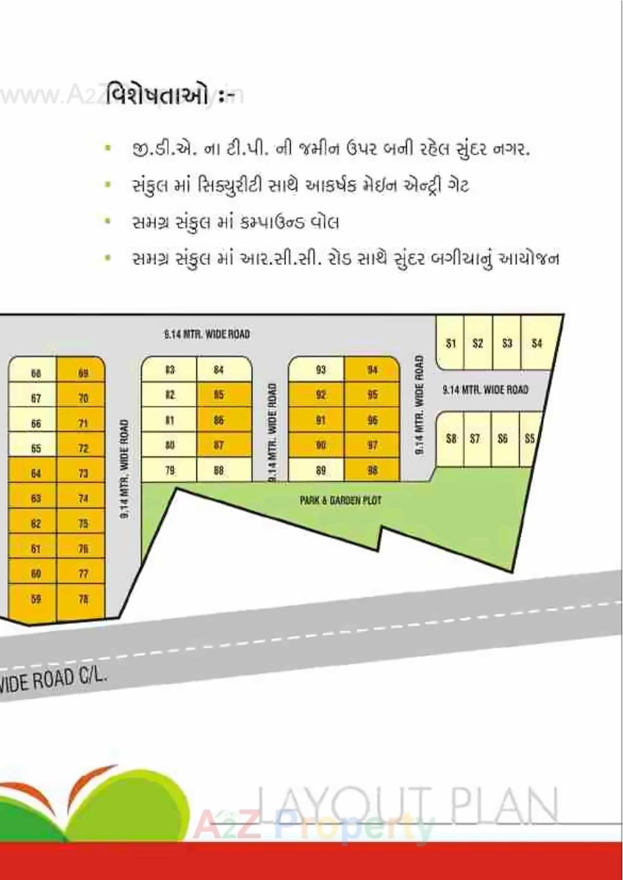 Layout of real estate project Shree Jalaramnagar located at Varsamedi, Kutch, Gujarat