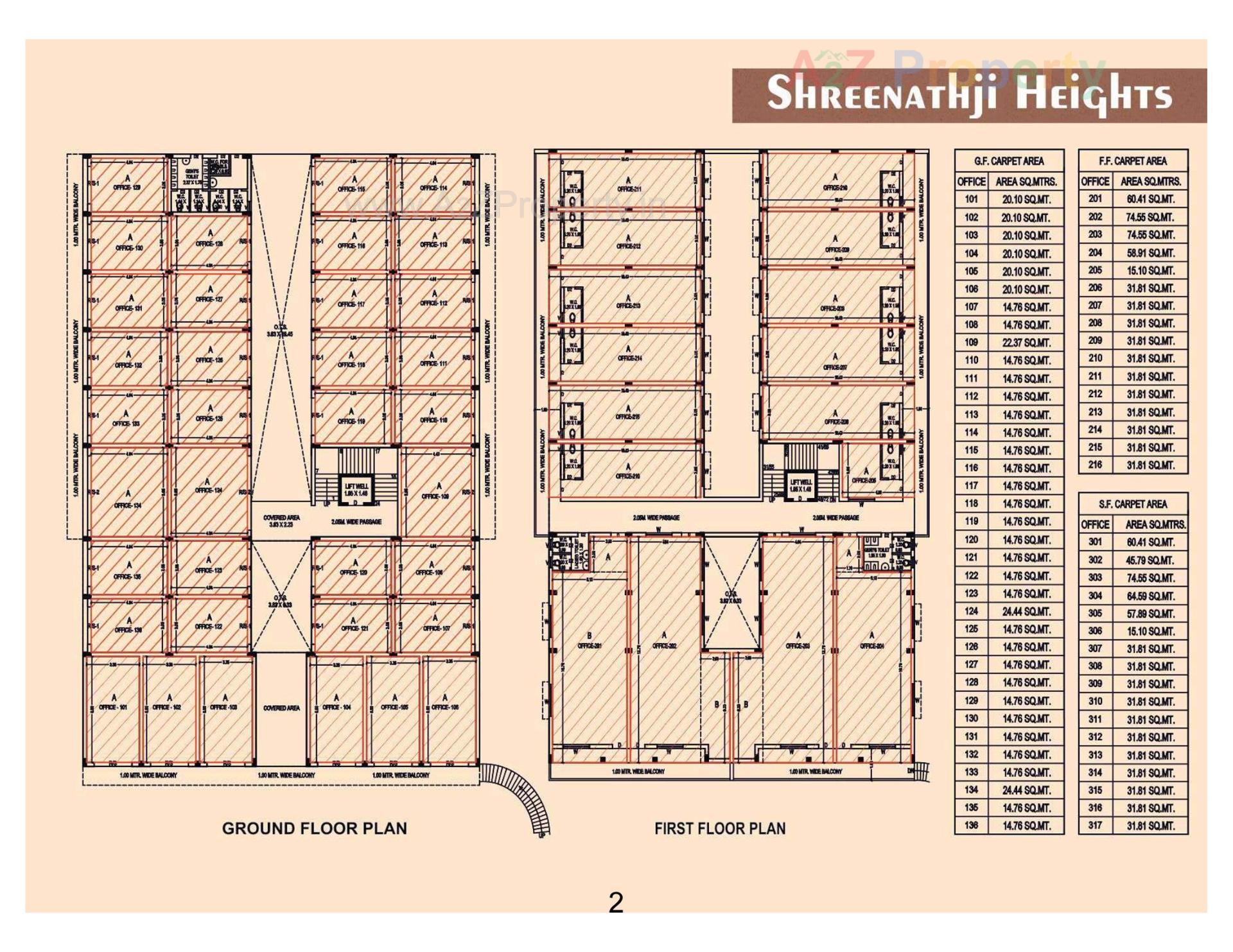 Layout of real estate project Shreenathji Heights located at Gandhidham, Kutch, Gujarat