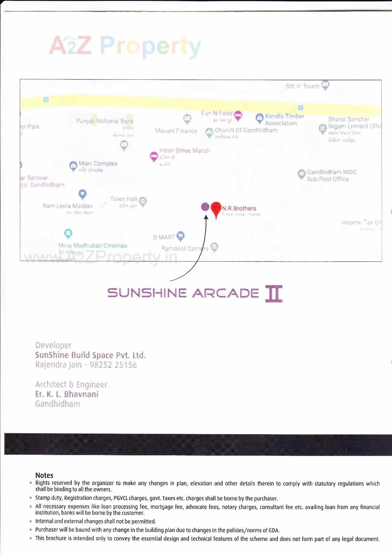  of real estate project Sunshine Arcade Ii located at Gandhidham, Kutch, Gujarat