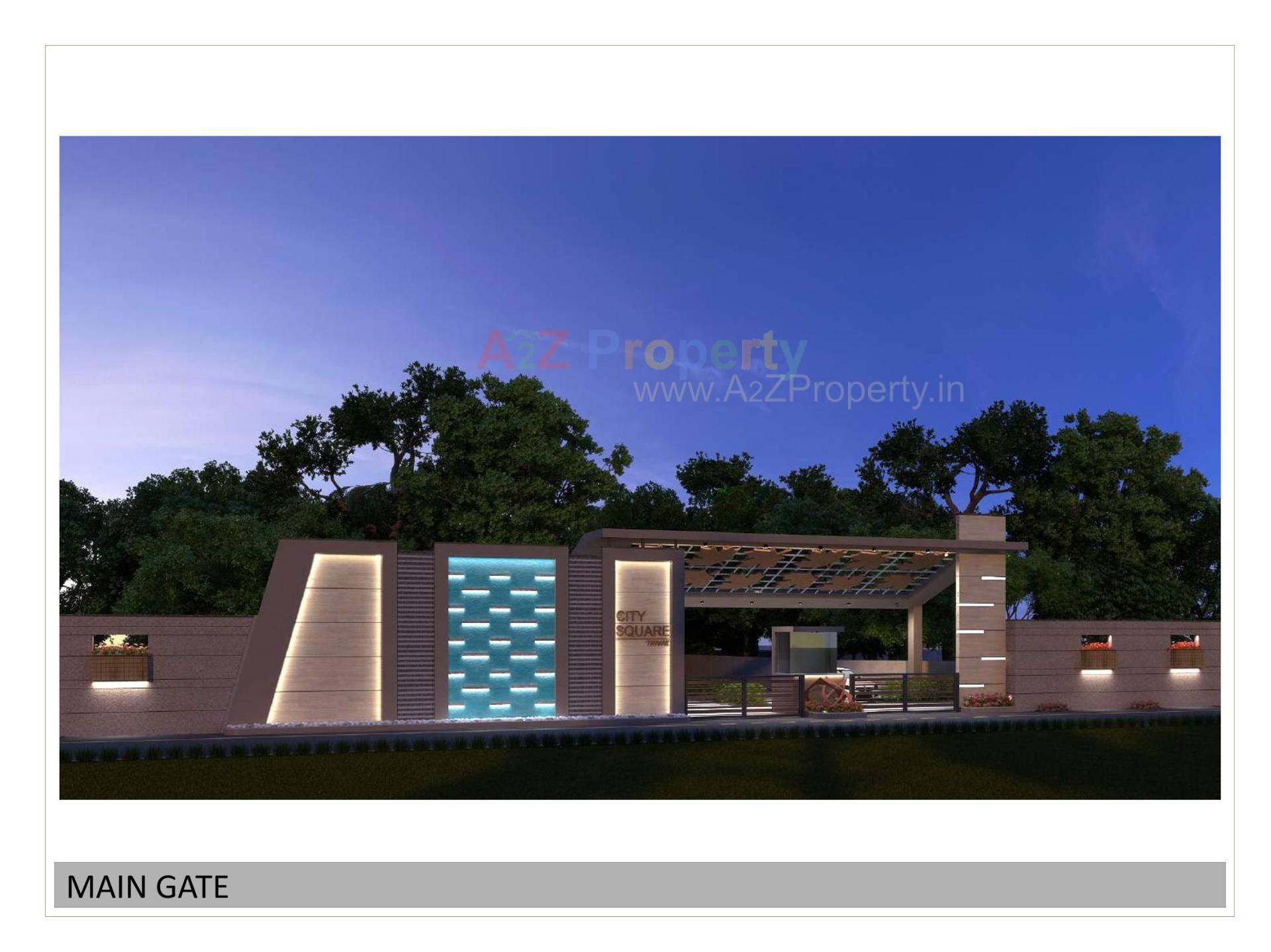 3D Elevation of real estate project Trivak City Square located at Anjar, Kutch, Gujarat