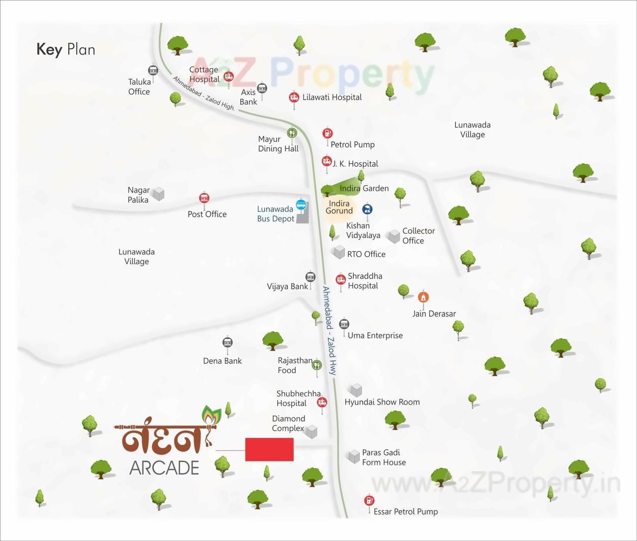  of real estate project Nandan Arcade located at Lunavada, Mahisagar, Gujarat