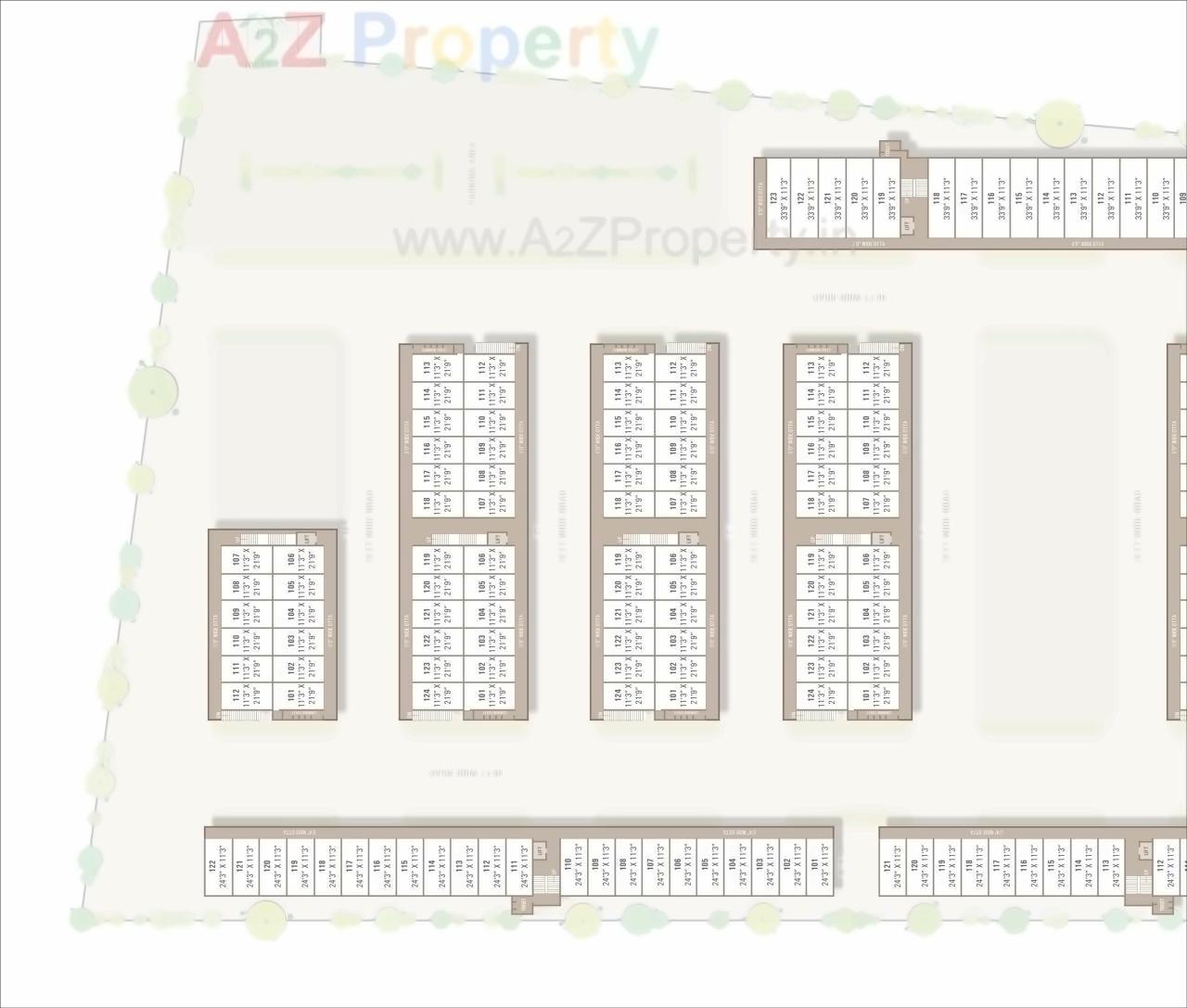 Layout of real estate project Nandan Arcade located at Lunavada, Mahisagar, Gujarat
